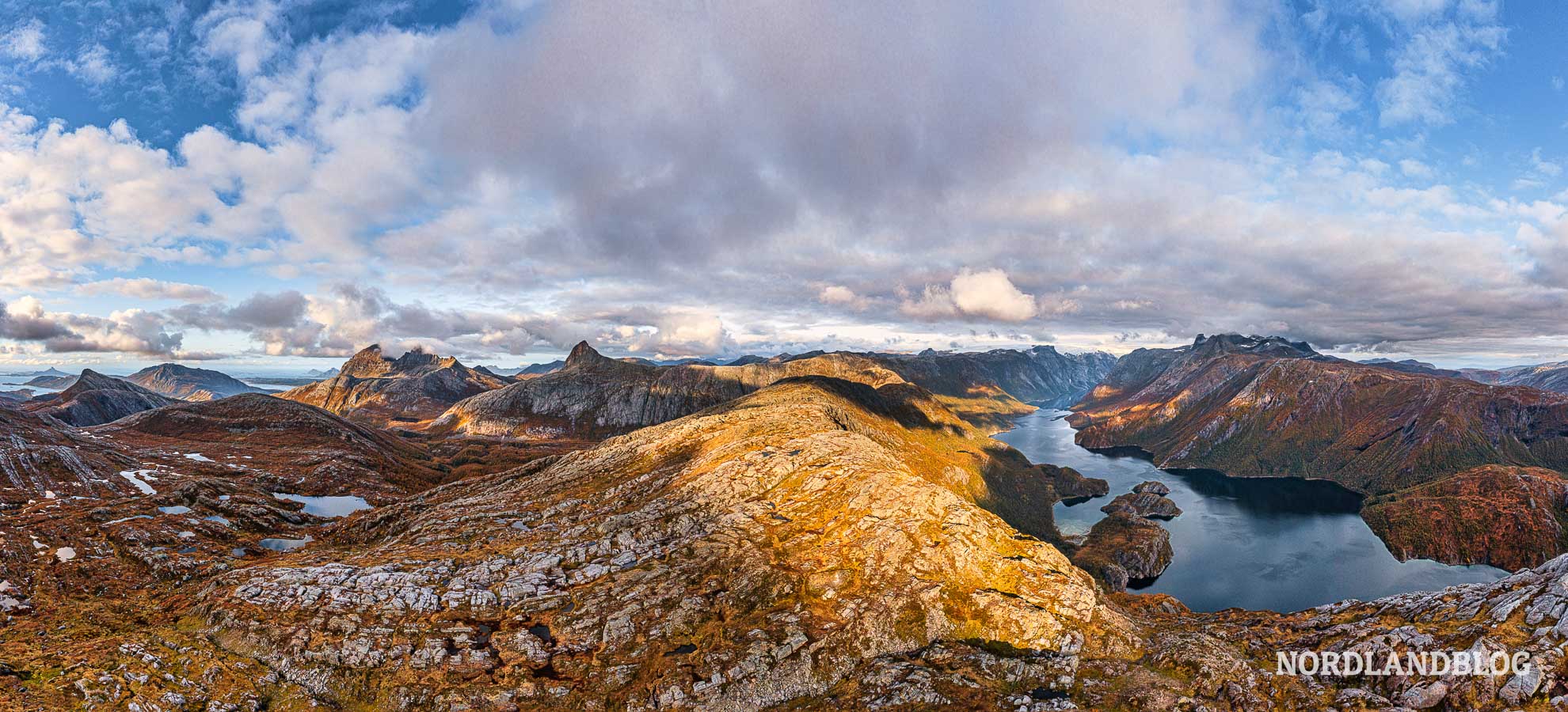 Panorama Wanderung Seiskallafjellet Nordfjord Helgeland