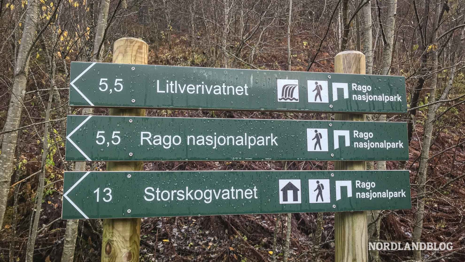 Wanderung zum Litlverivassforsen im Rago Nationalpark