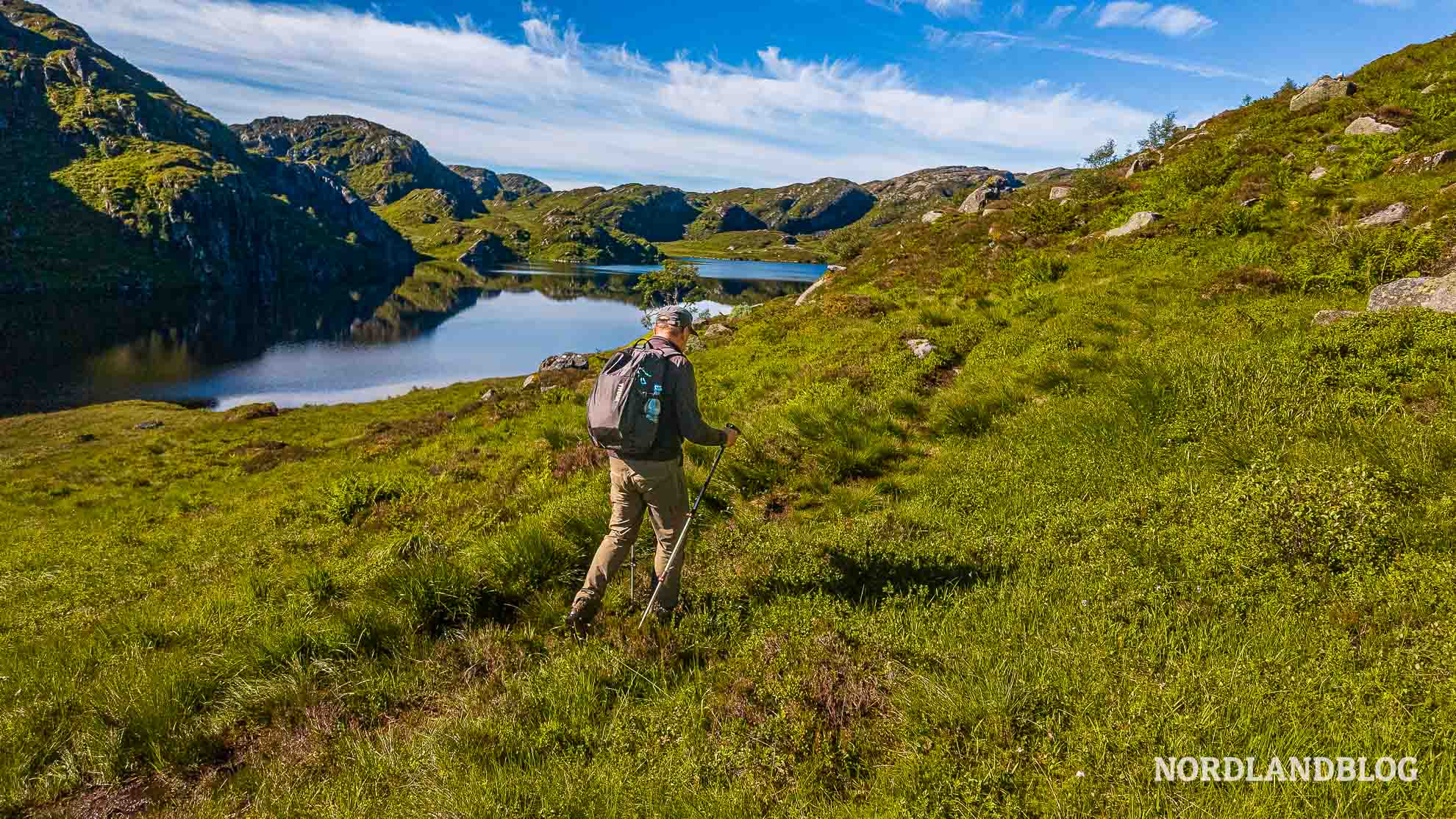Hochebene Etappe Wanderung Trollakyrkja Gjesdal Rogaland Norwegen