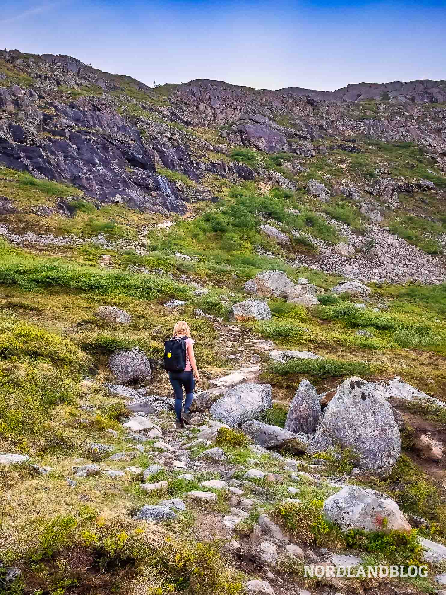 Der Aufstieg zum Litlefjellet im Vengedalen