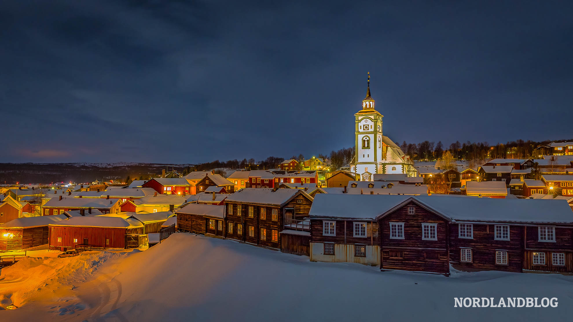 Blick auf Roros Norwegen
