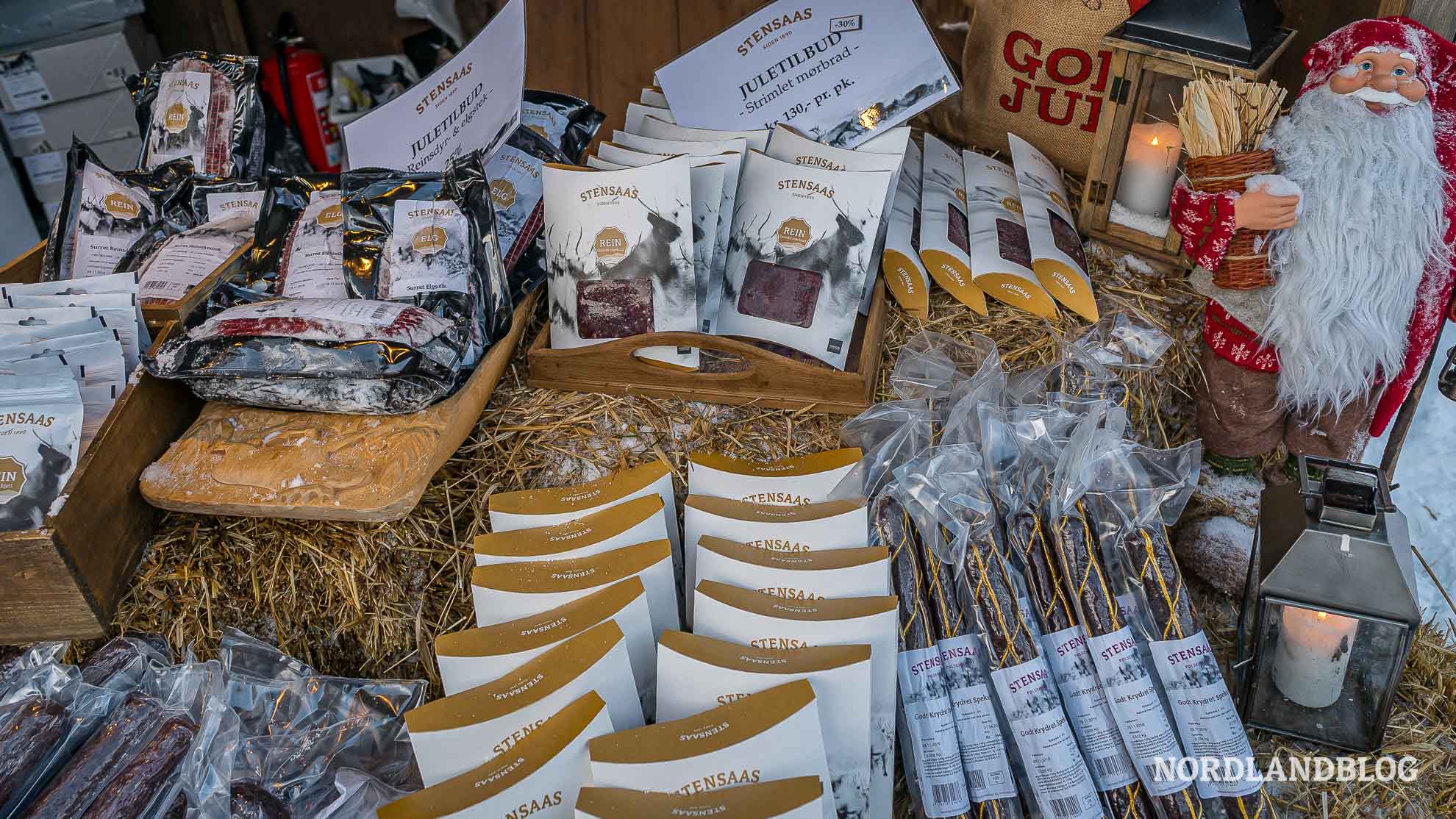 Wurstbude Weihnachtsmarkt Roros Norwegen