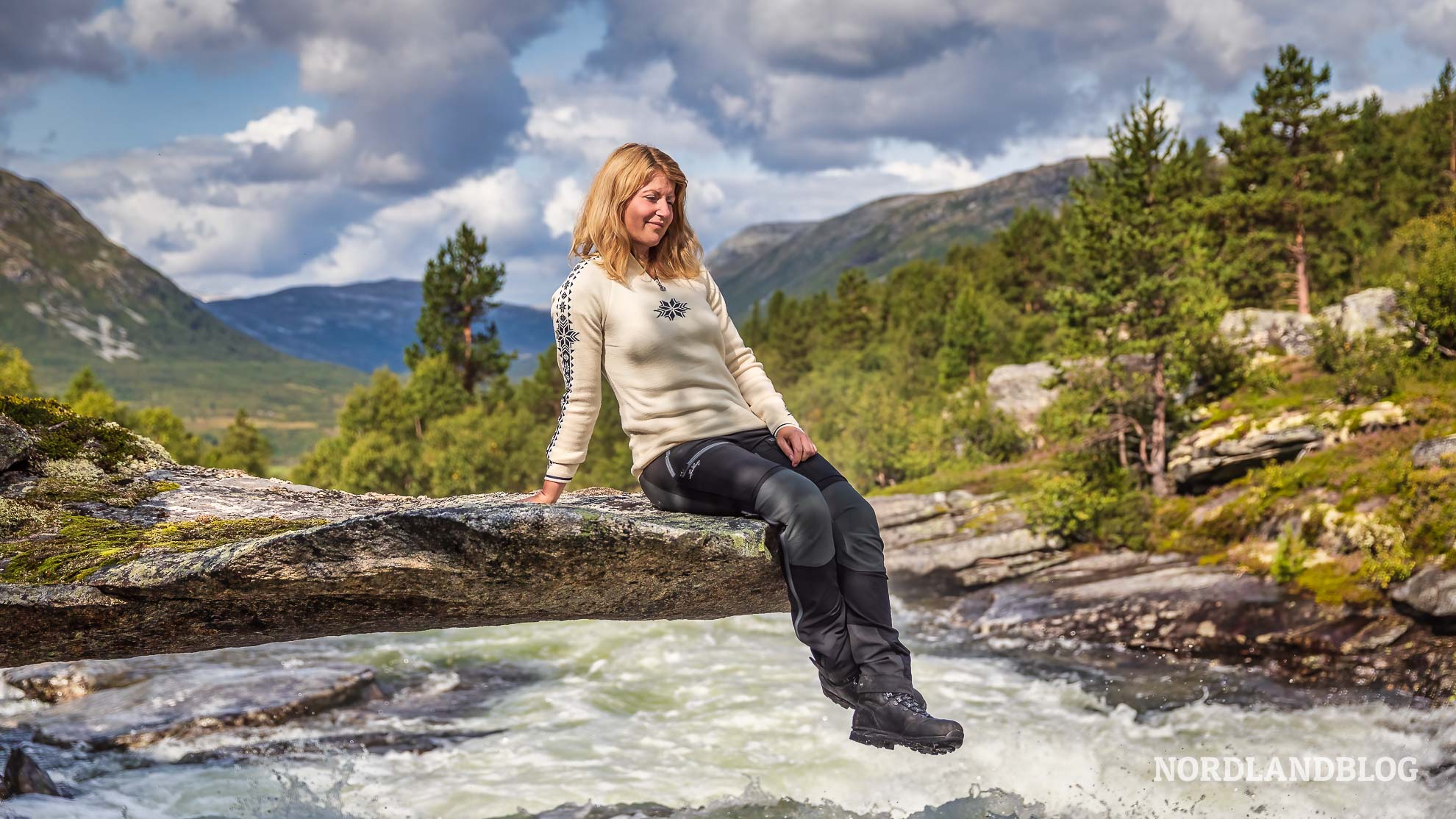 Lustige Felsformation im Amotan Tal Norwegen
