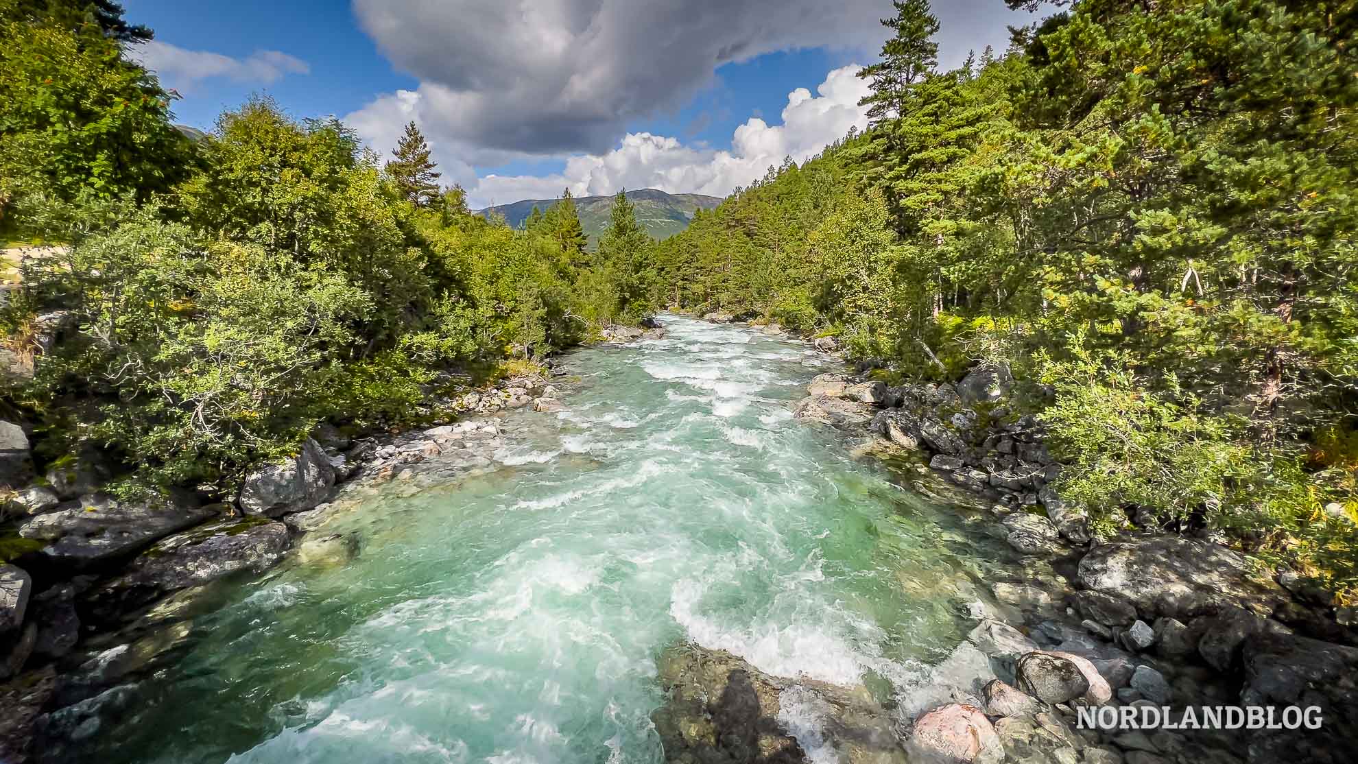 Reppa Flusslauf Rundwanderung Amotan Canyon Norwegen