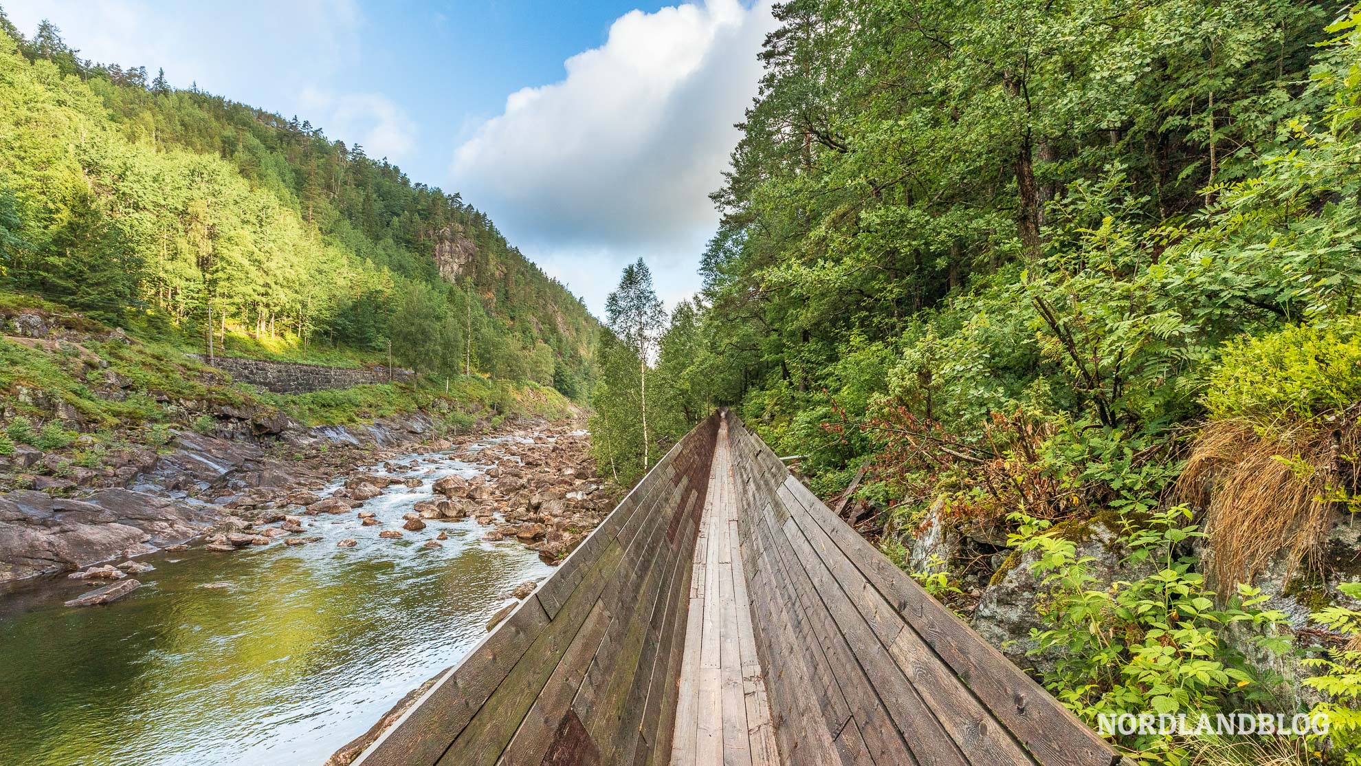 Flusslauf Otra Wanderung Tommerrenna Norwegen Vennesla