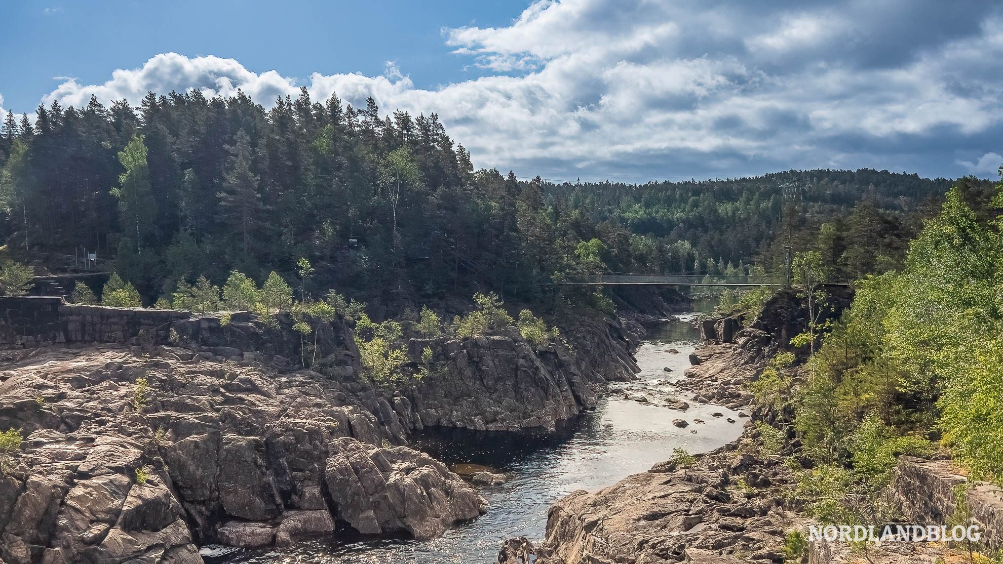 Flusslauf am Kraftwerk Vennesla Norwegen