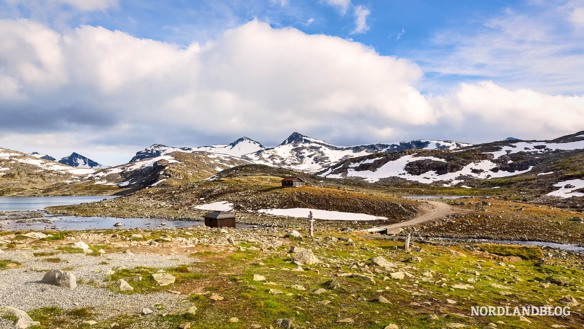 Am Beginn der Jotunheimen Wanderung, Leirvassbu
