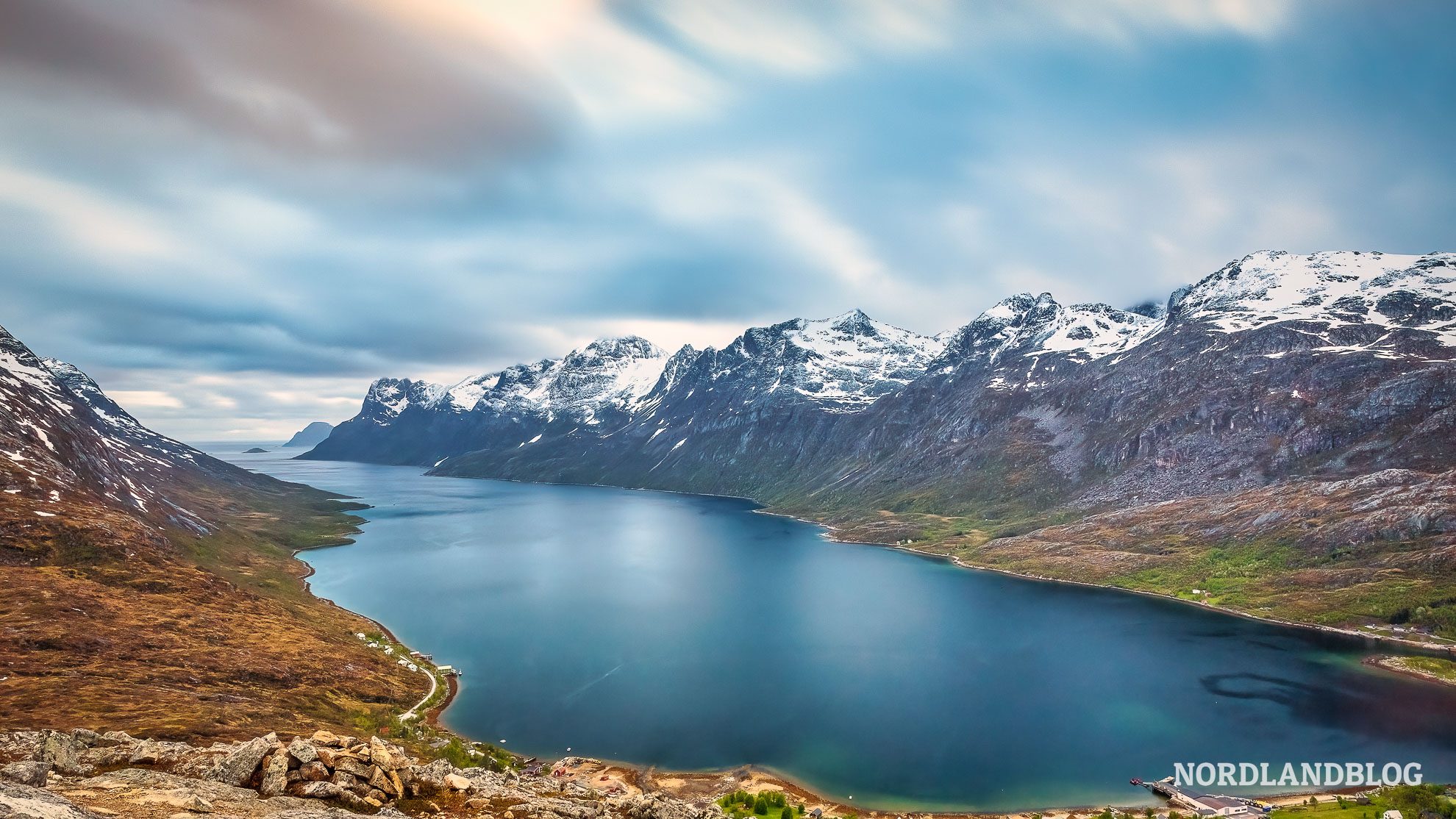 Ersfjord Kvaloya Tromso Wanderung Nattmalfjellet