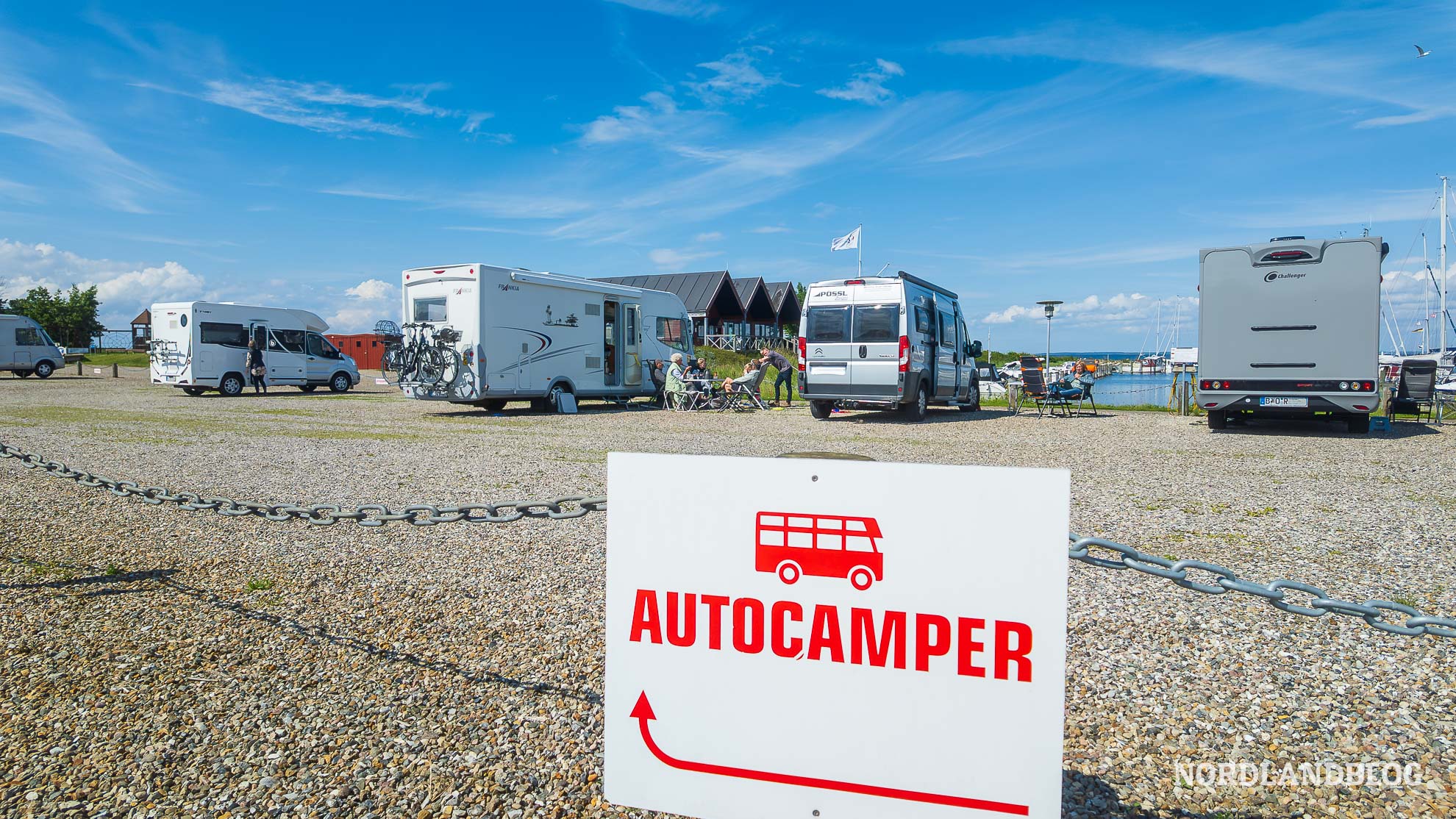 Autocamper Stellplatz im Hafen