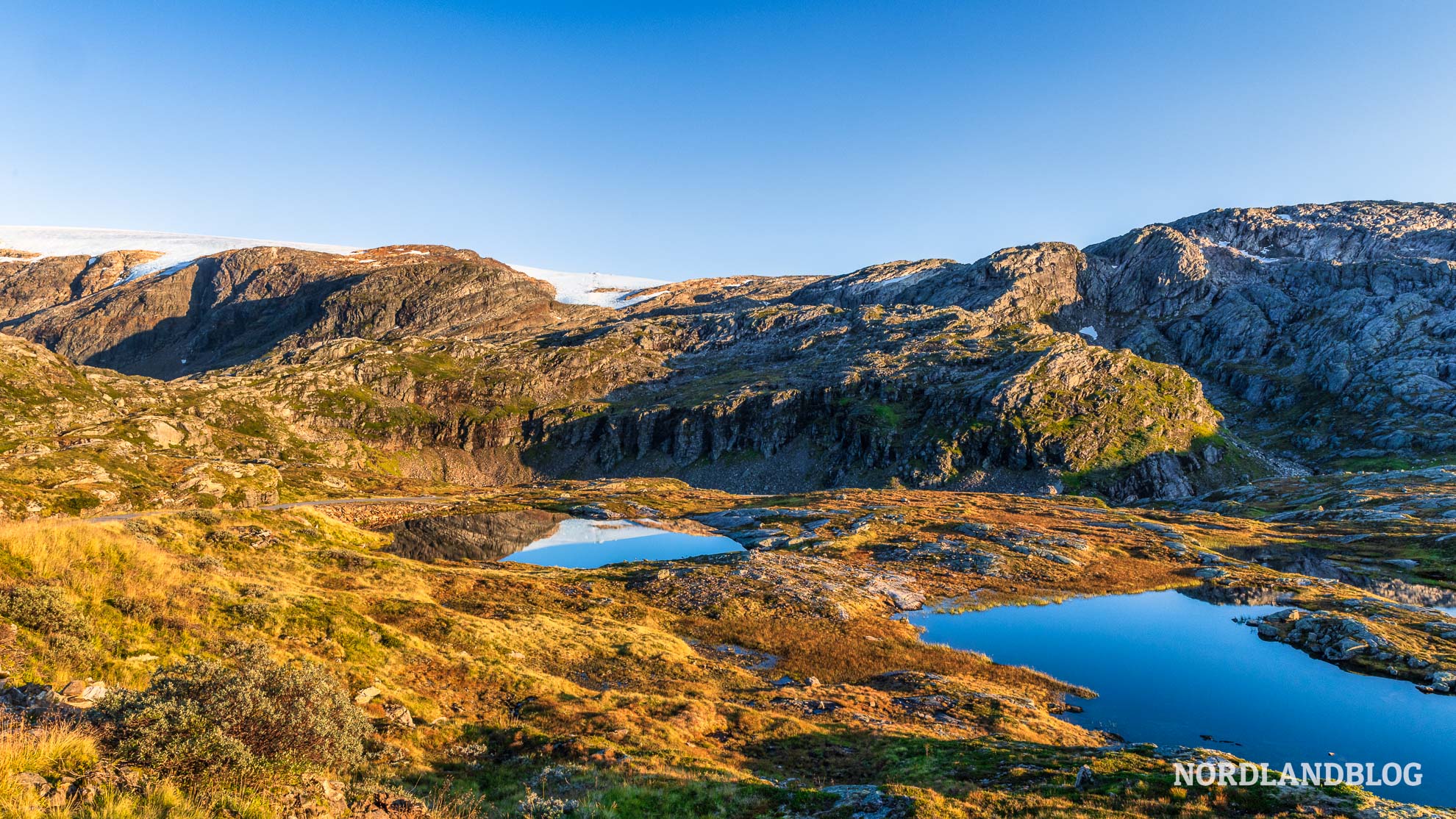 Abendstimmung Folgefonna Gletscherstrasse Hardangerfjord