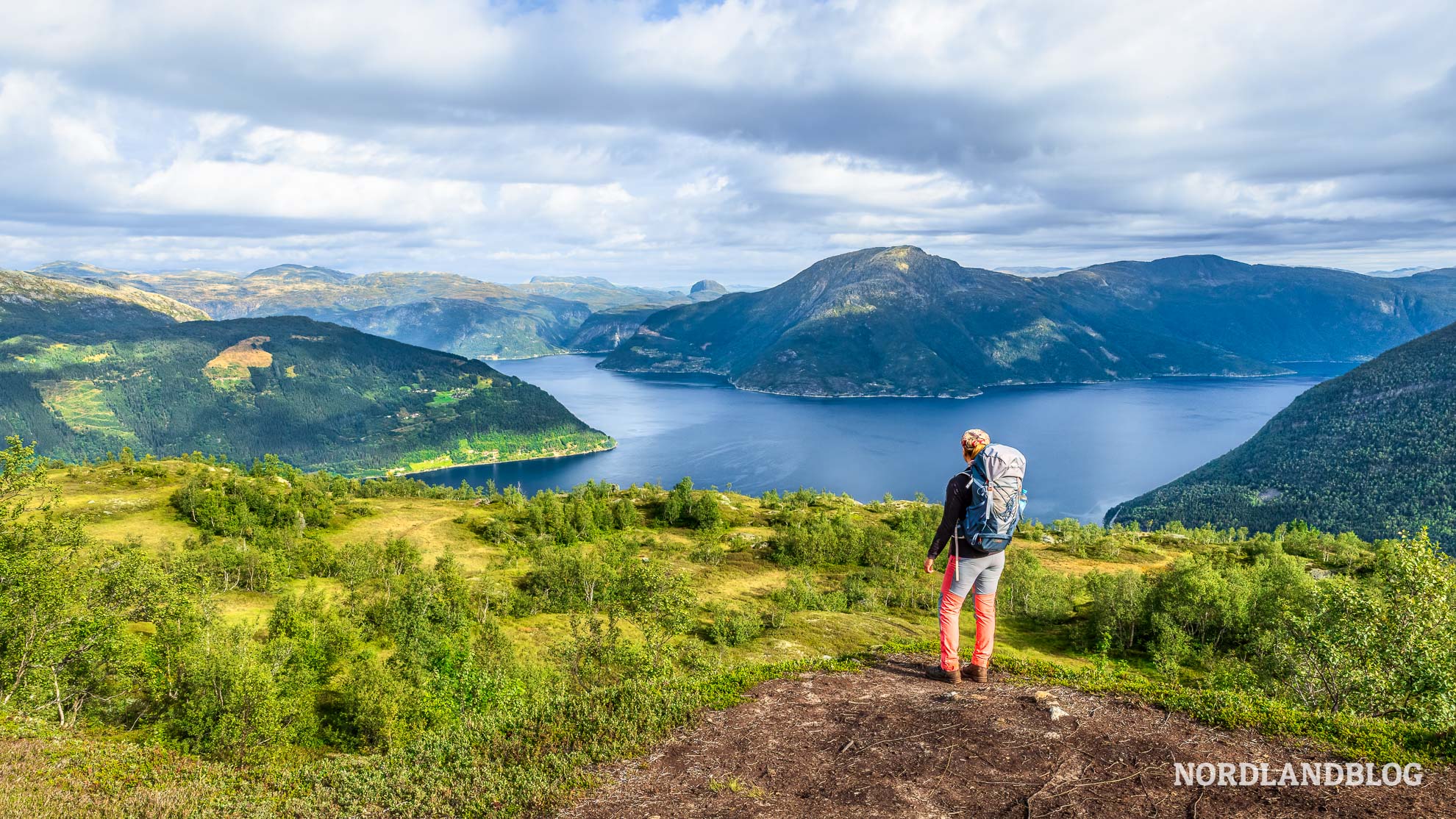 Aussicht Hardangerfjord Wanderung Dronningstien Hardangerfjord
