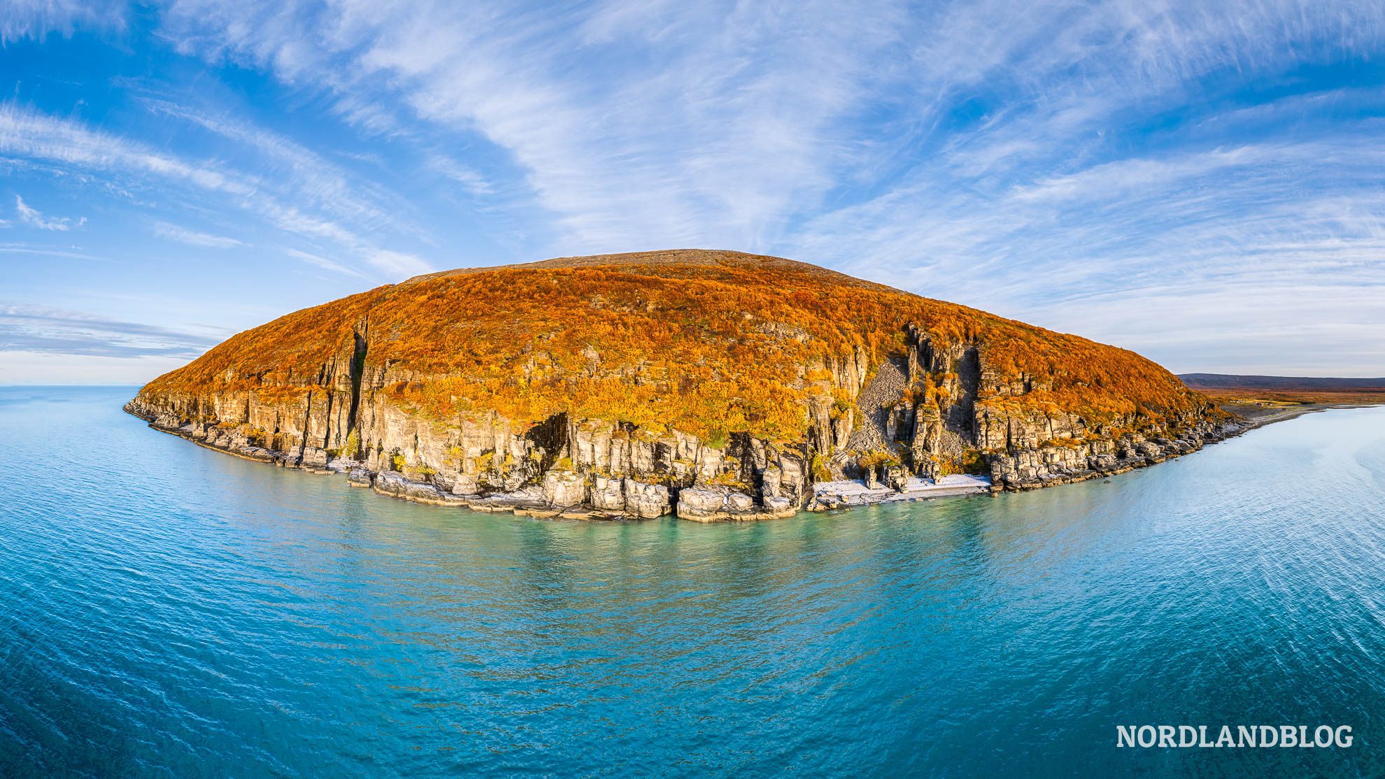 Drohne Simaskaret Kjaes Finnmark Porsanger Norwegen