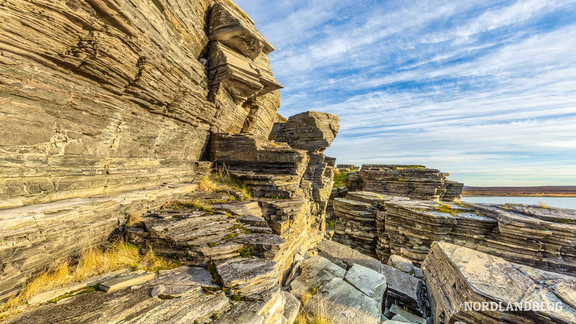 Felsen Irrgarten Simaskaret Kjaes Finnmark Porsanger Norwegen