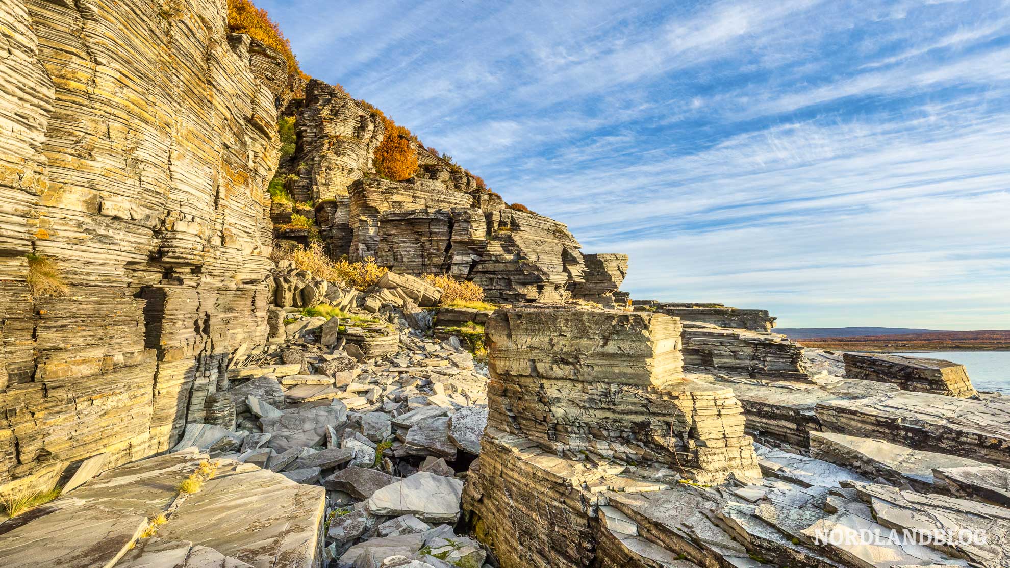 Felsen Labyrinth Simaskaret Kjaes Finnmark Porsanger Norwegen