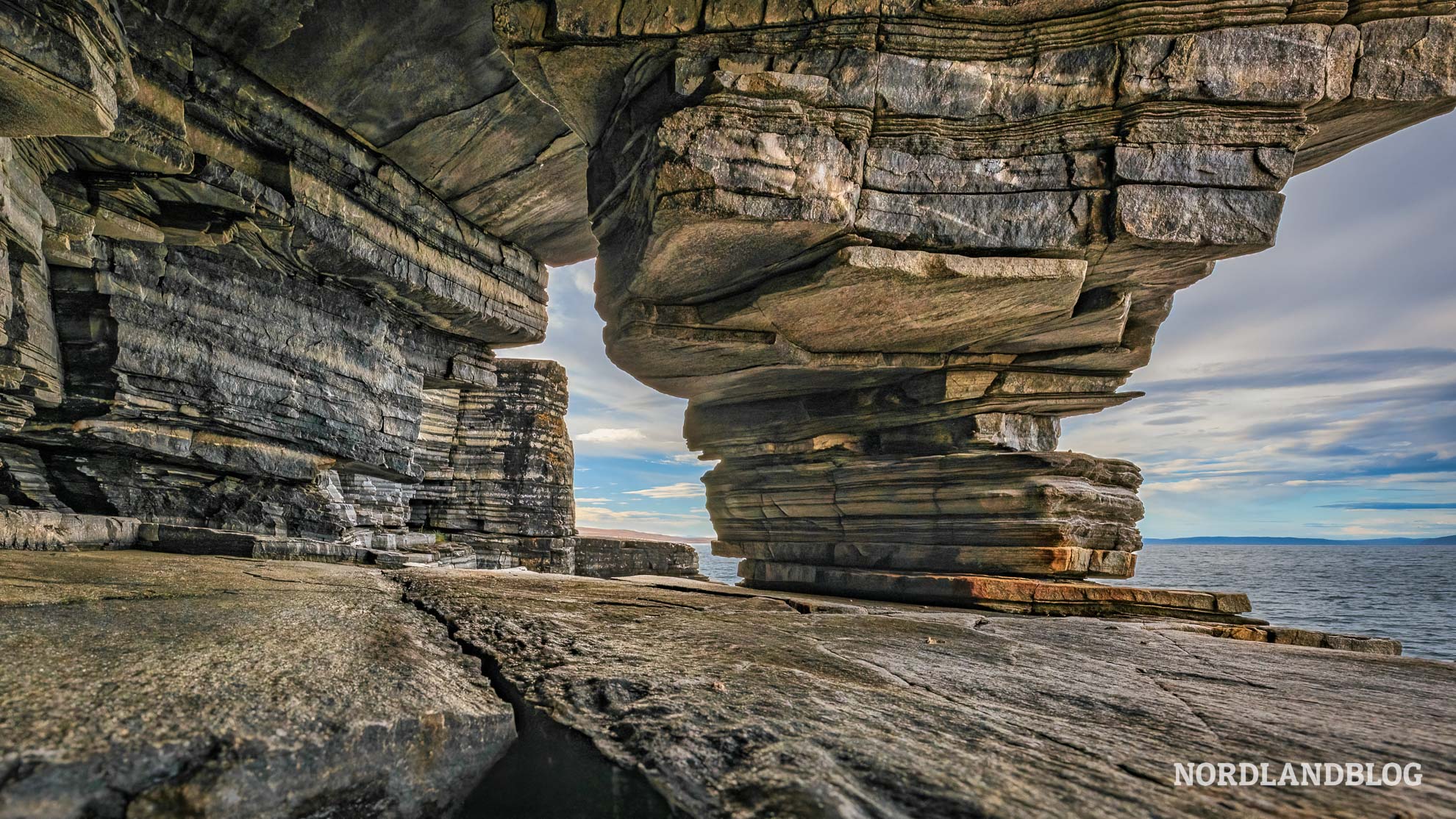 Felsformation Finnmark Porsanger Norwegen