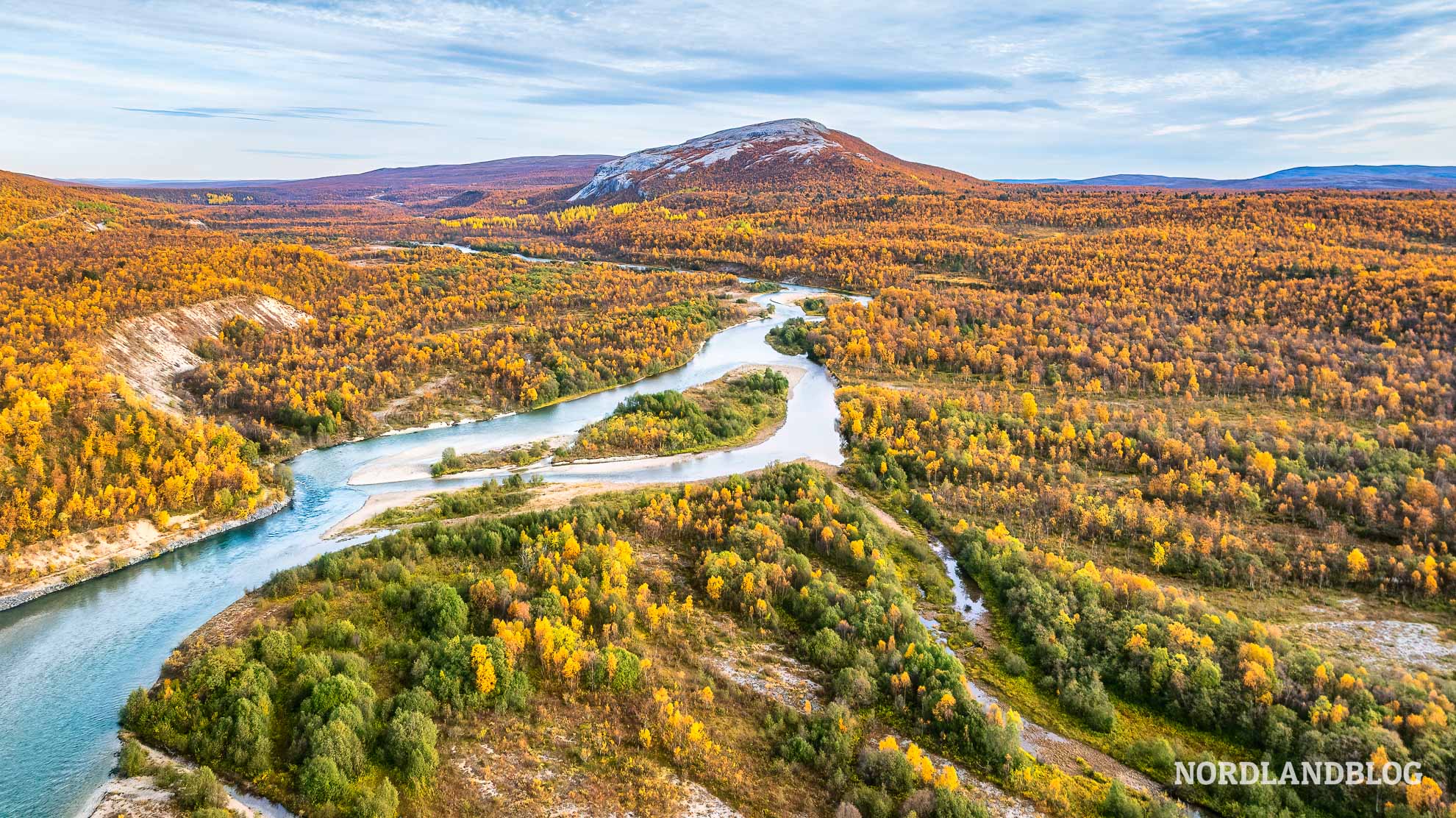 Finnmark Borselvdalen Nordnorwegen Herbst