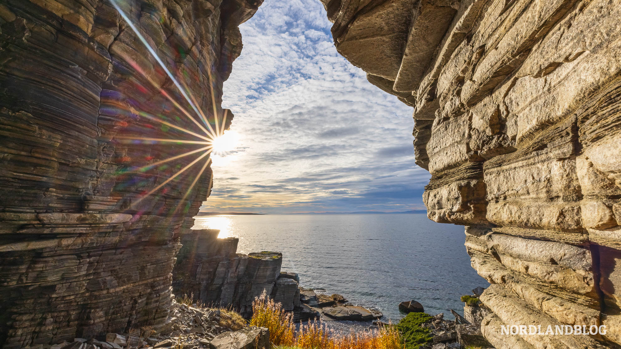 Gegenlicht Offerhula Simaskaret Finnmark Porsanger Norwegen