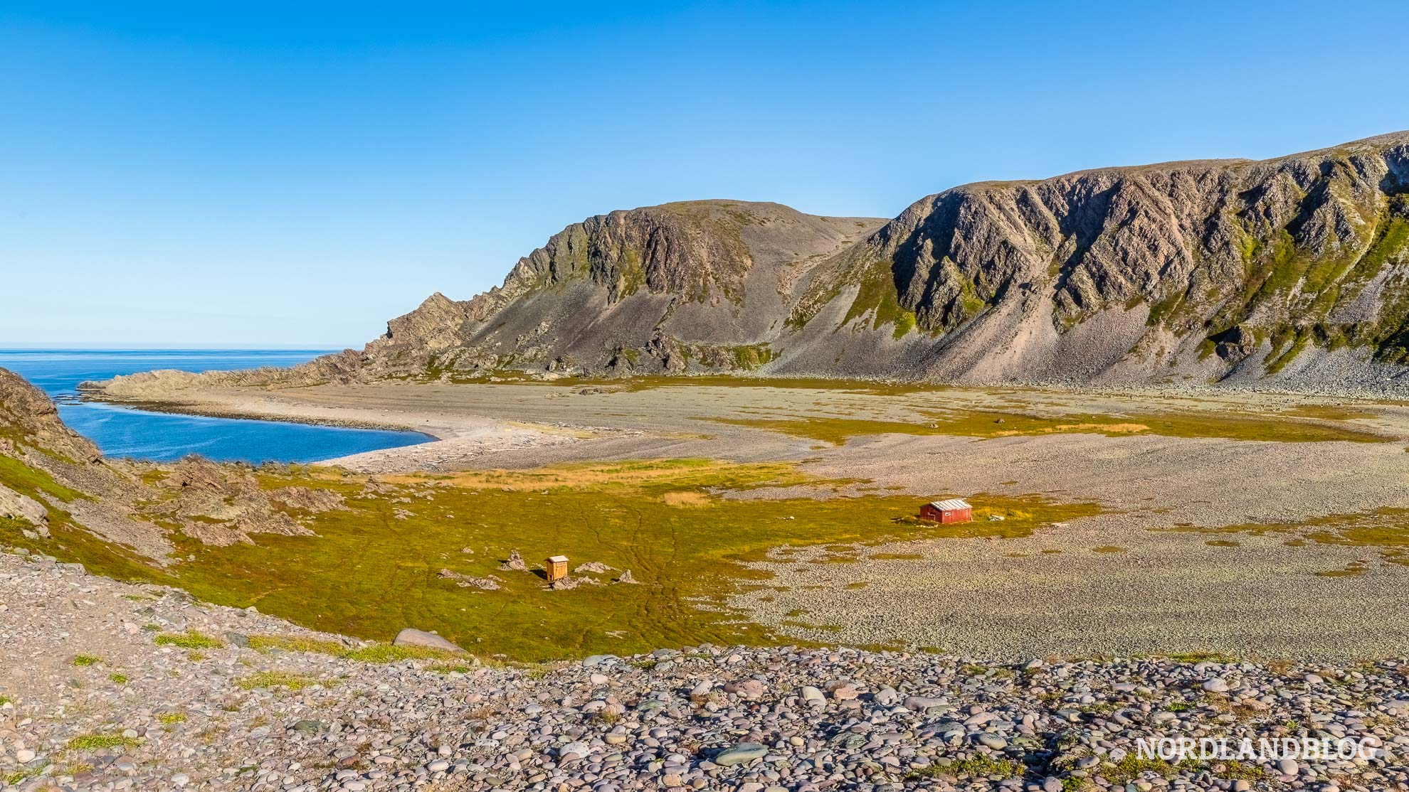Bucht Indre Syltevika Hamningberg Finnmark Norwegen