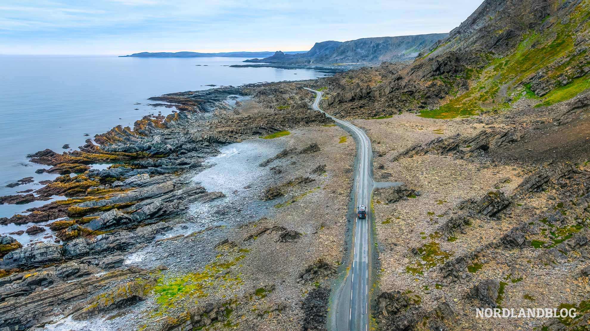 Drohne Landschaftsroute Varanger Hamningberg Finnmark Norwegen