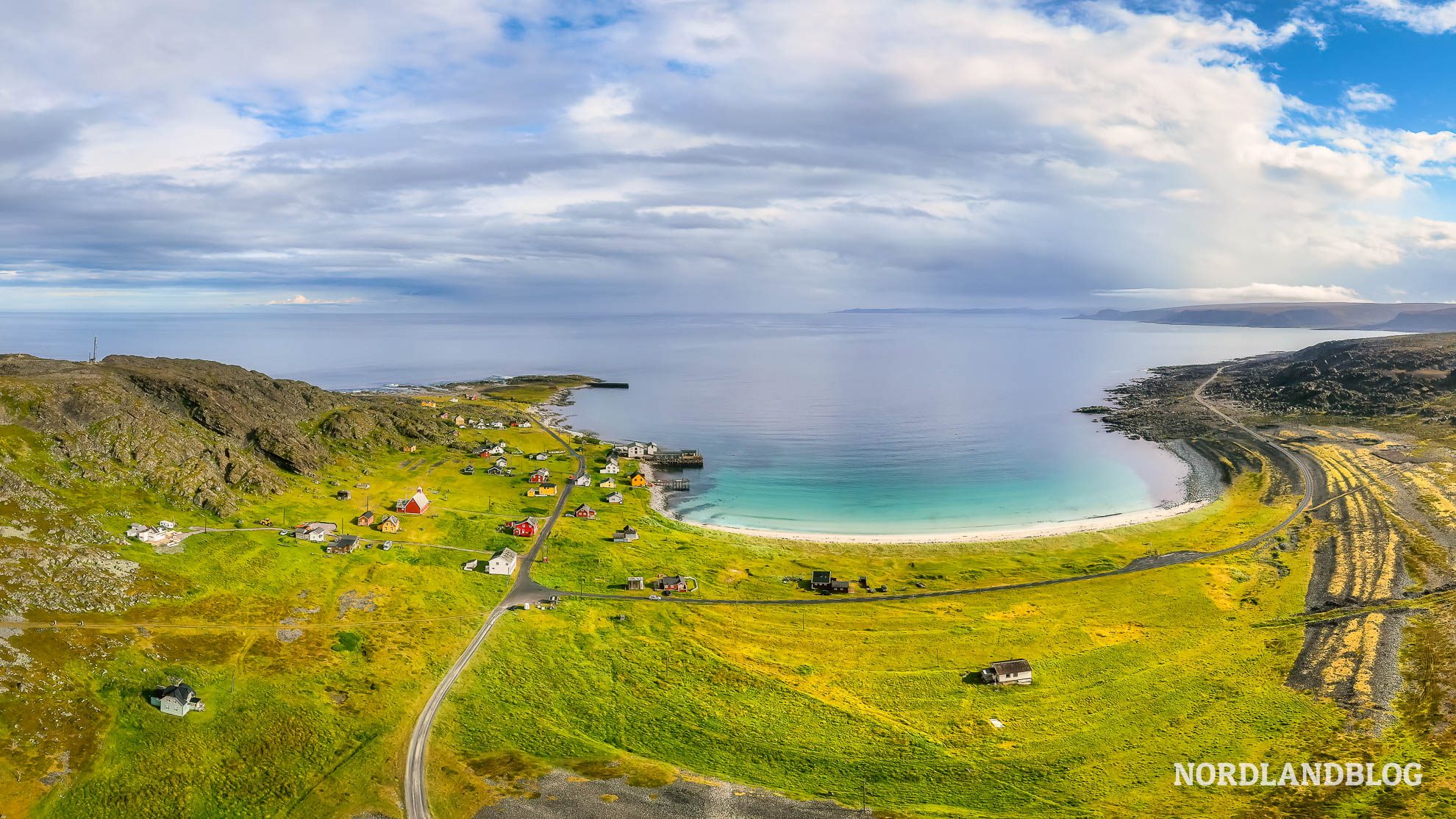 Drohne Hamningberg Panorama Finnmark Norwegen