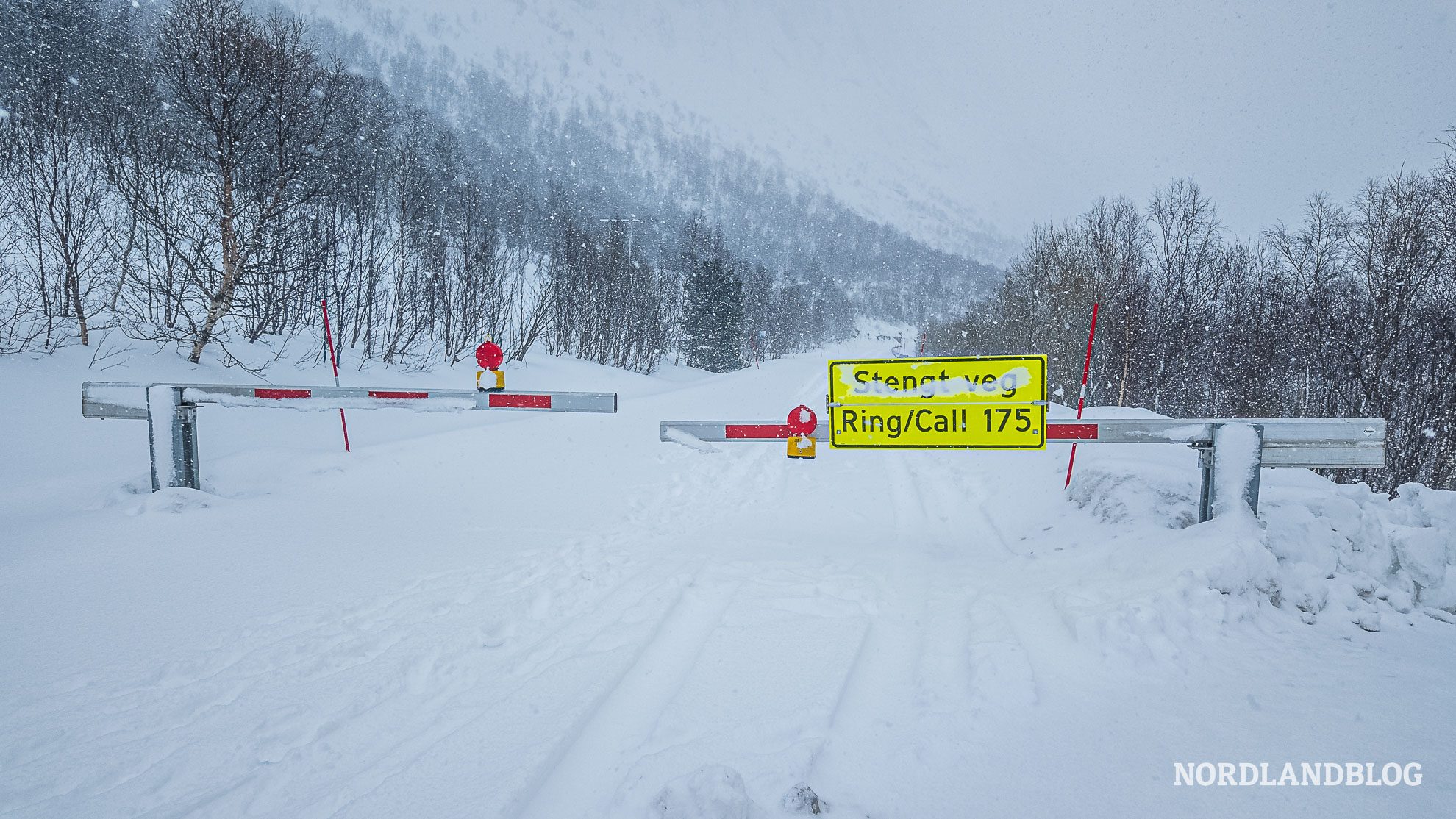 Strassensperrung Norwegen Wintercamping