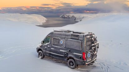 Titelbild Wintercamping Wohnmobil Skandinavien Norwegen