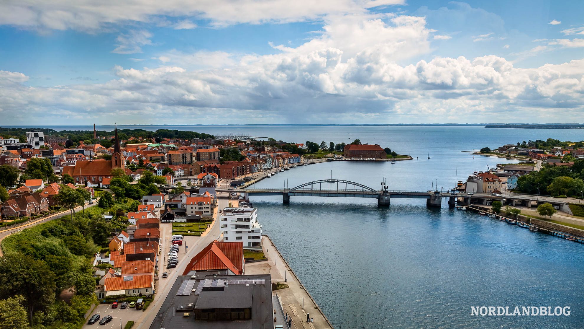 Blick vom Hotel Alsik Sonderborg, Wohnmobilreise Sueddaenemark