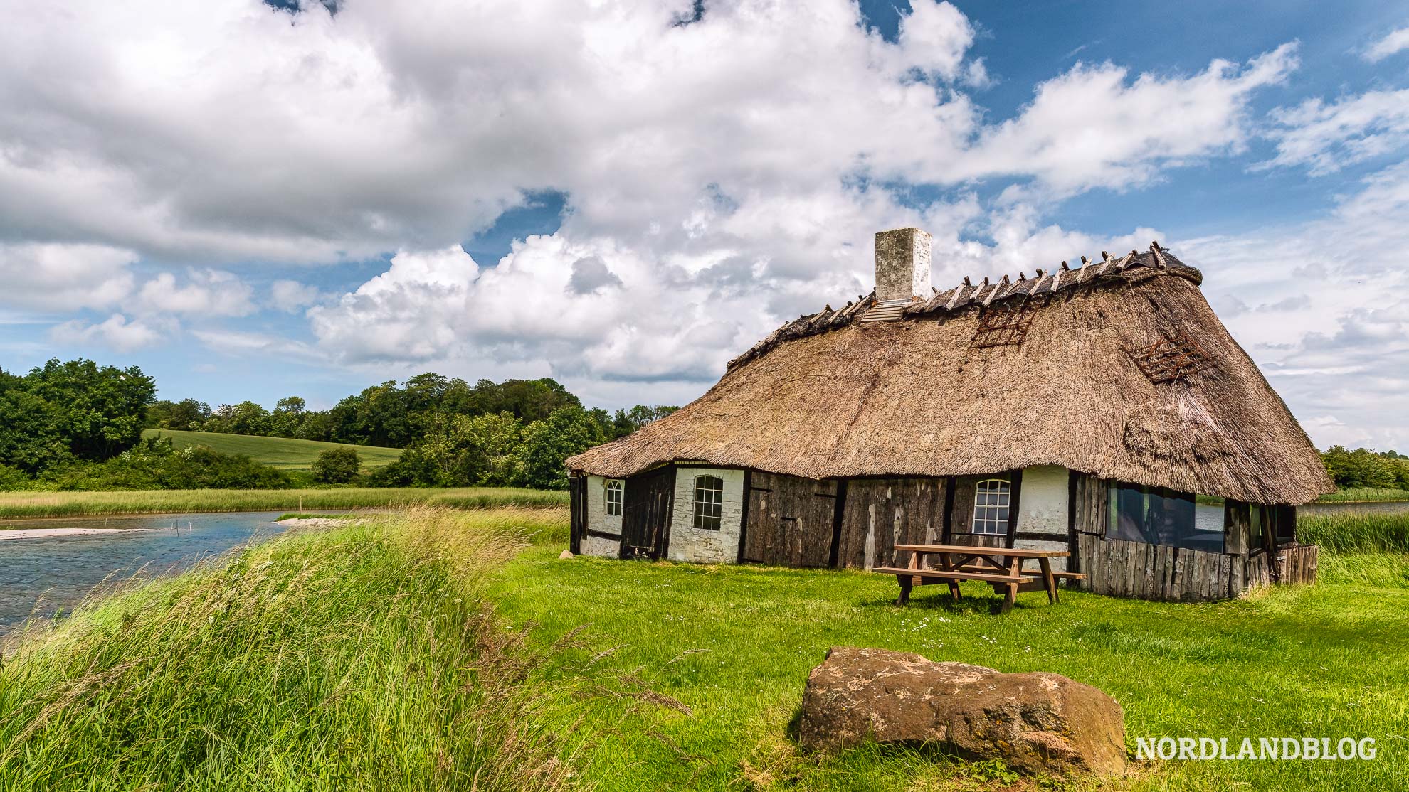 Fischerhuette von Stevning nor, Wohnmobilreise Sueddaenemark