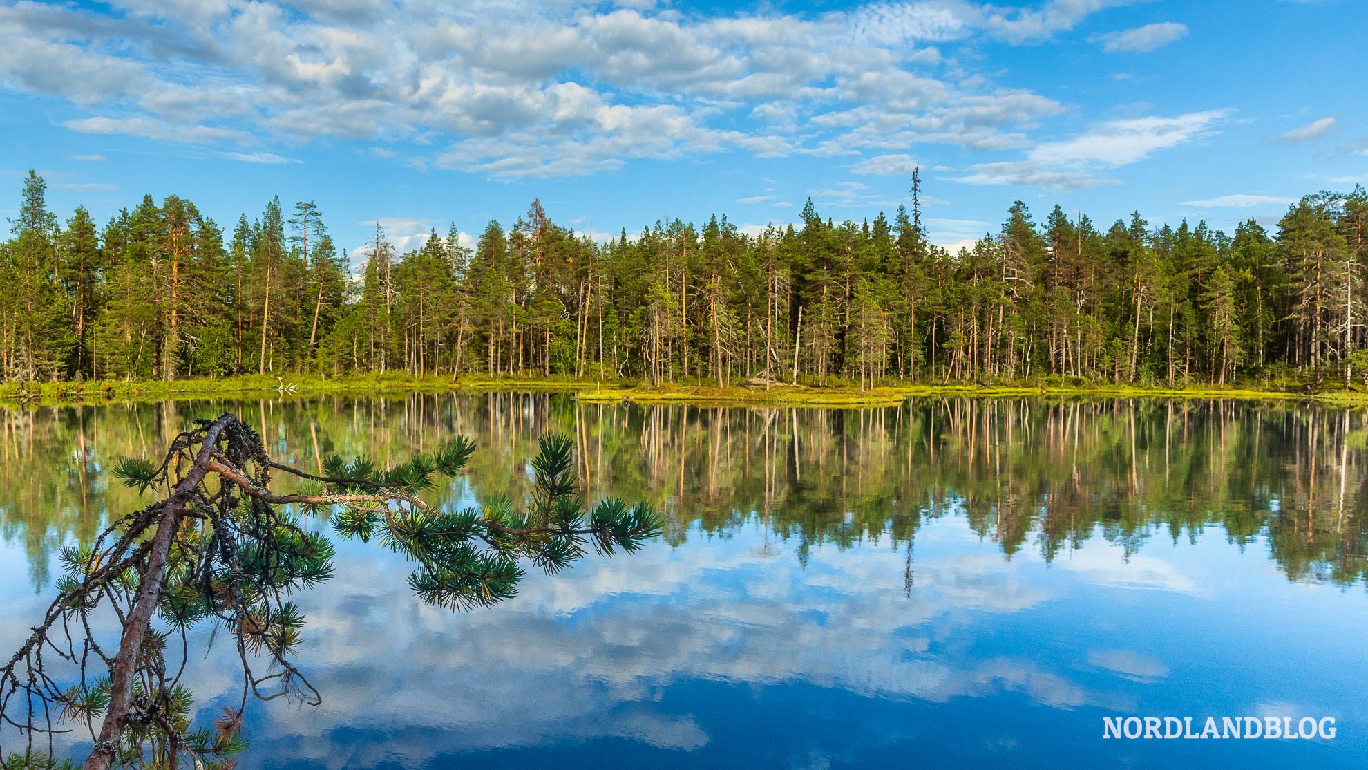 Wanderung See Kleine Bärenrunde Finnland