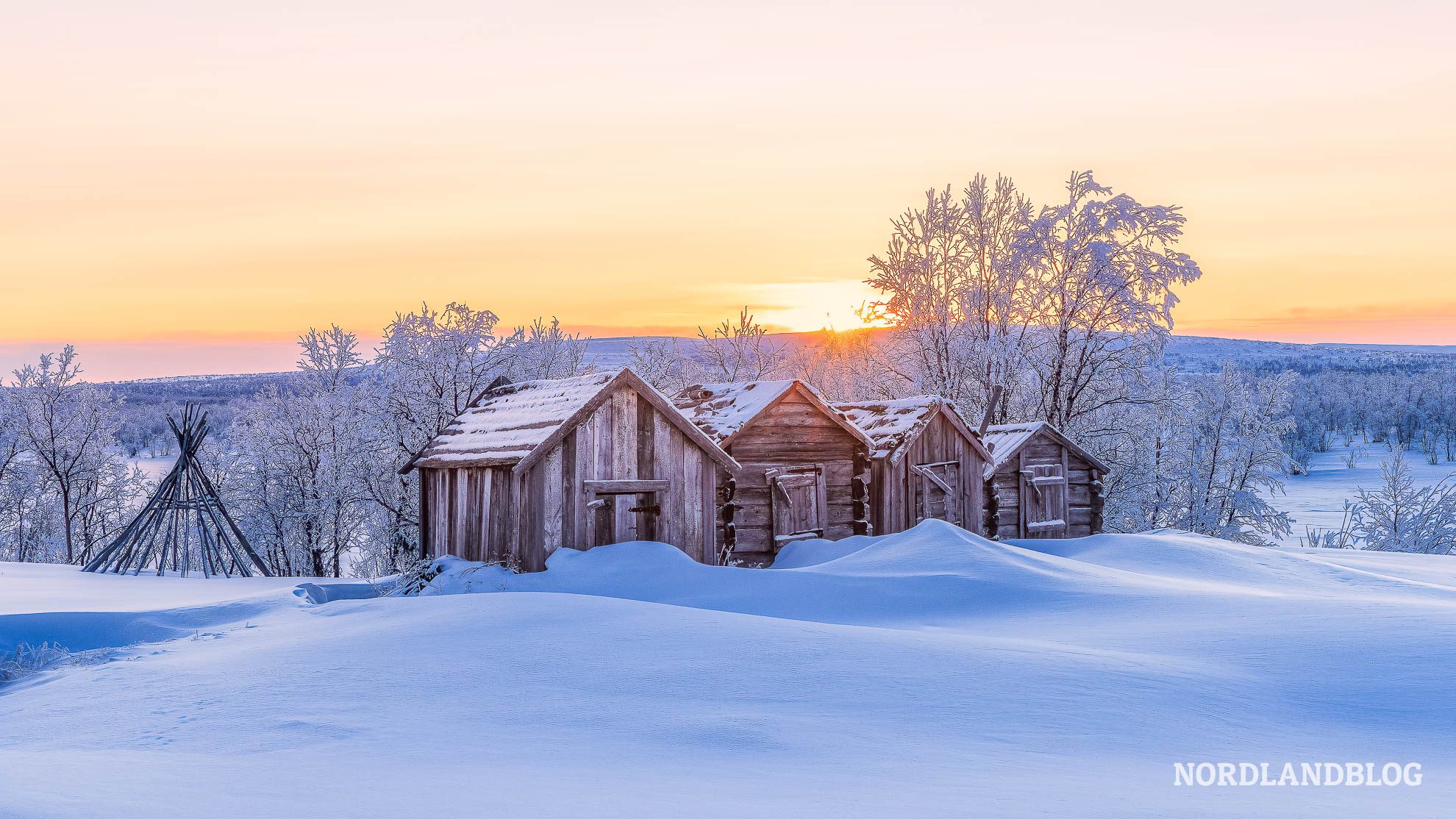 Holzhütte Kautokaino - Winterziele in Skandinavien mit Wohnmobil