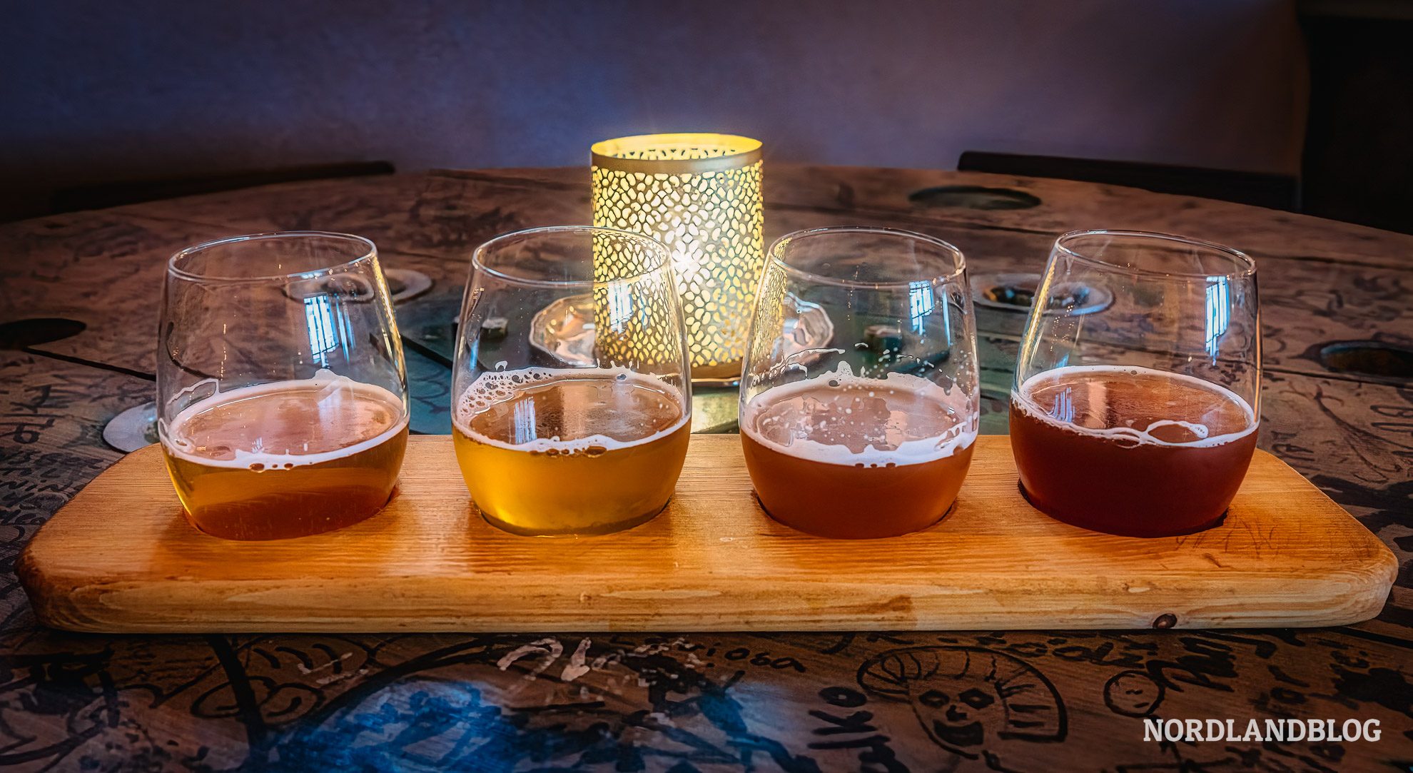 Bier Probe Honningsvag Mageroya Highlights Nordkap Norwegen