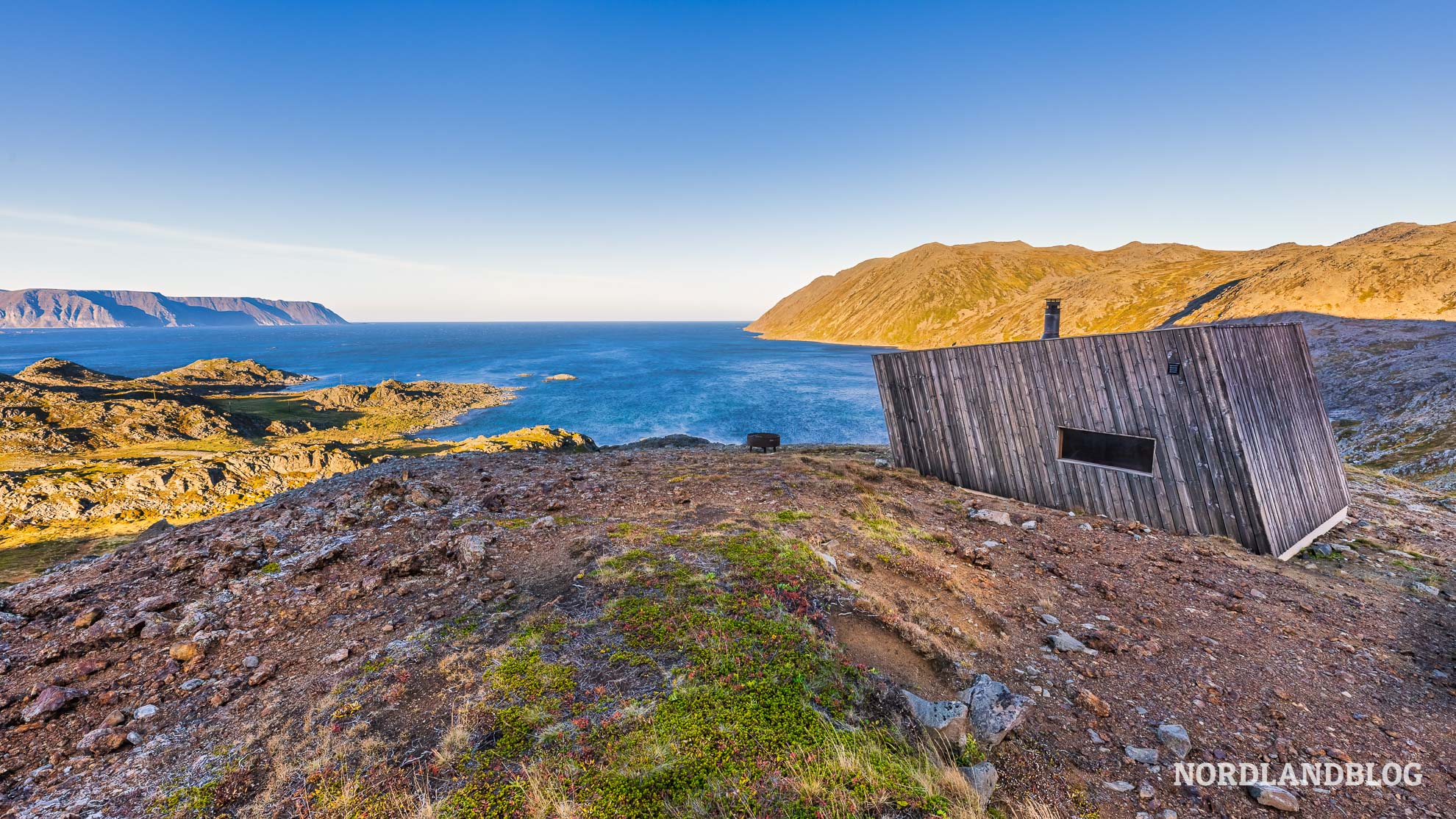 Dagsturhytta Falkberg Bucht Valan Highlights Nordkap Norwegen