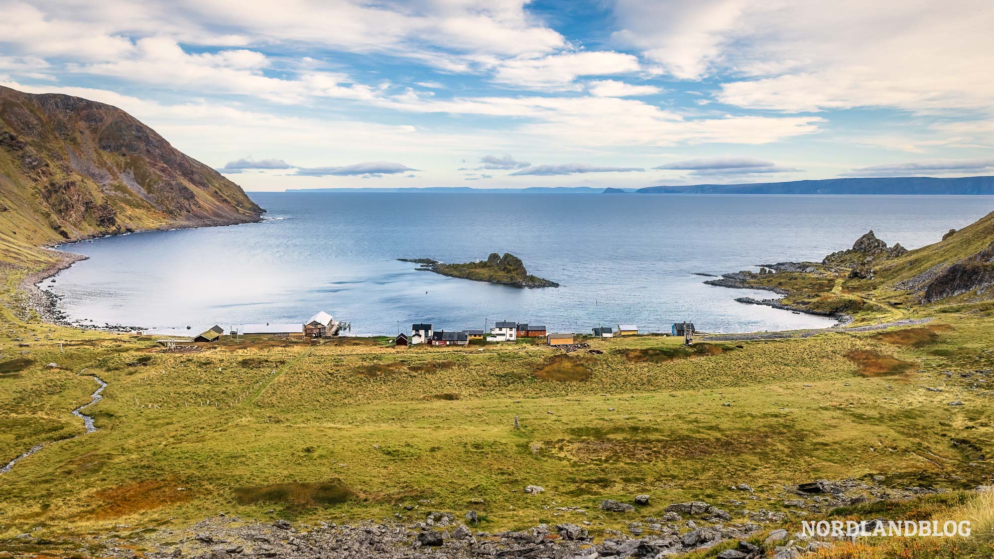 Kjelvik Blick Bucht Honningsvag Highlights Nordkap Norwegen