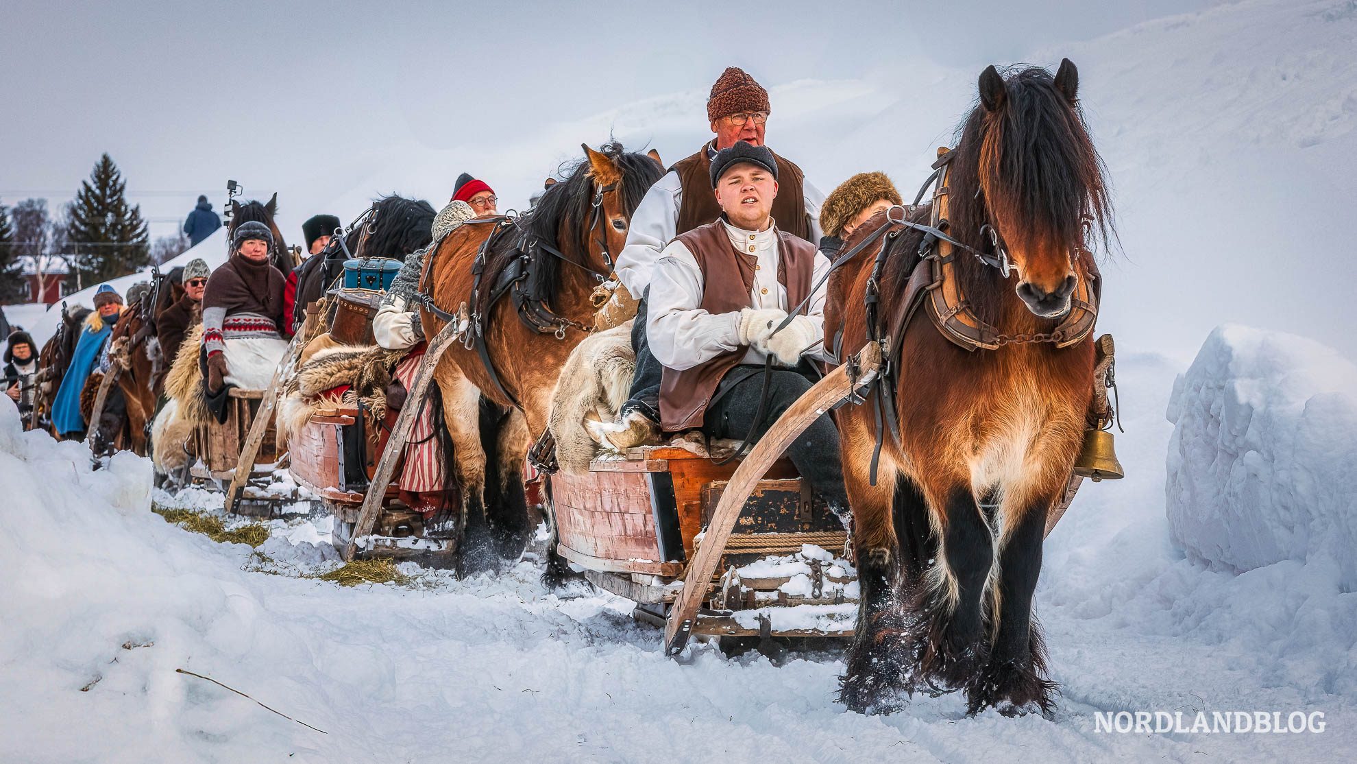 Kurz vor der Eröffnung des Wintermarkt in Roros