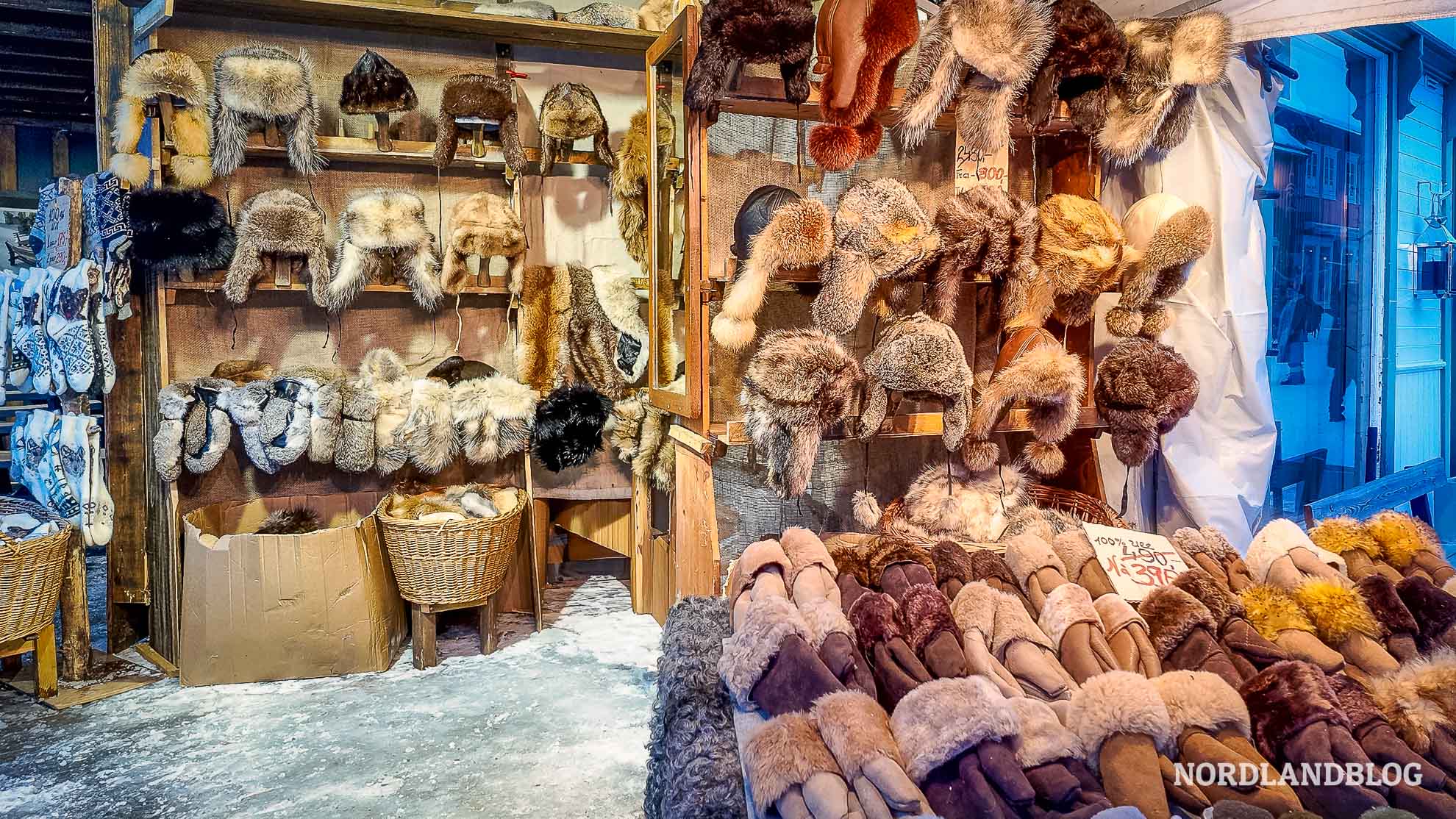 Marktstand auf dem Rorosmartnan im Februar