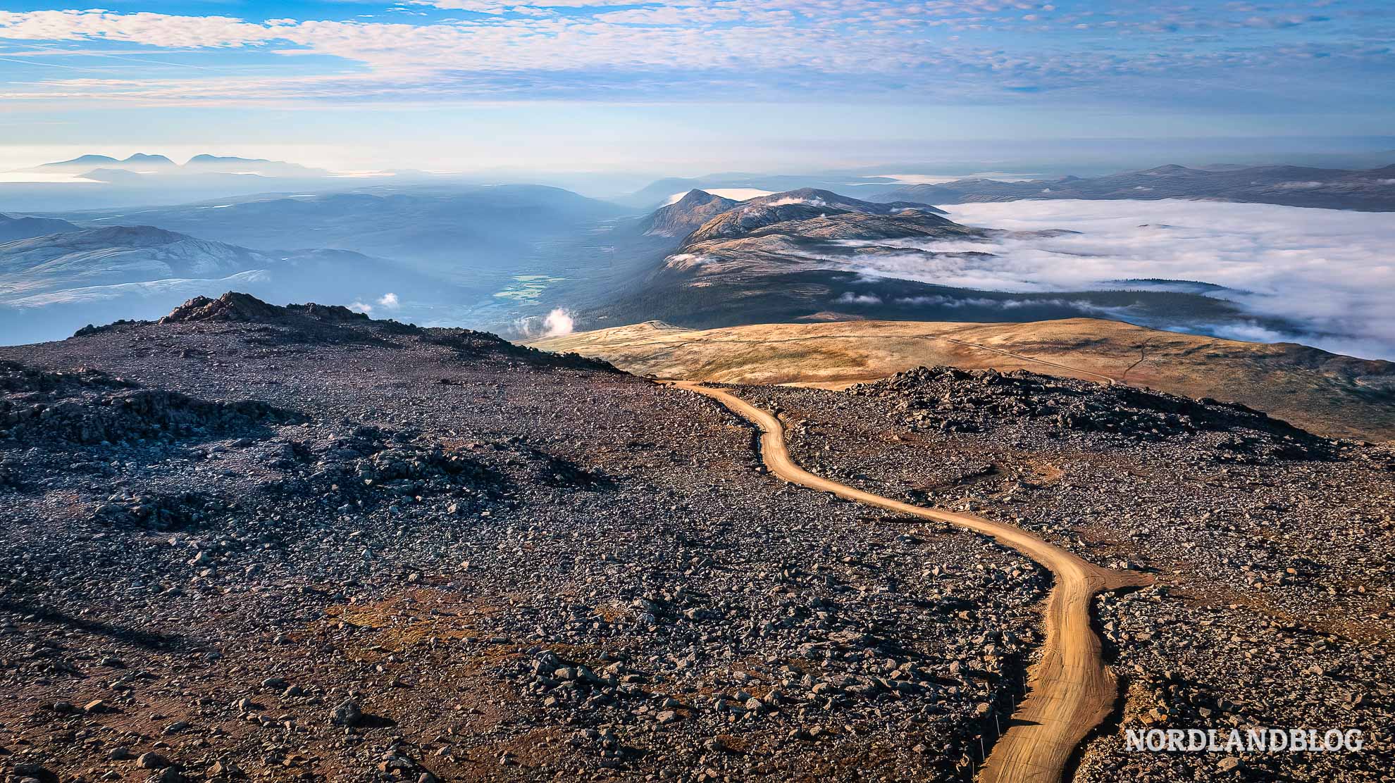 Strasse Ausblick Tronfjellet Norwegen