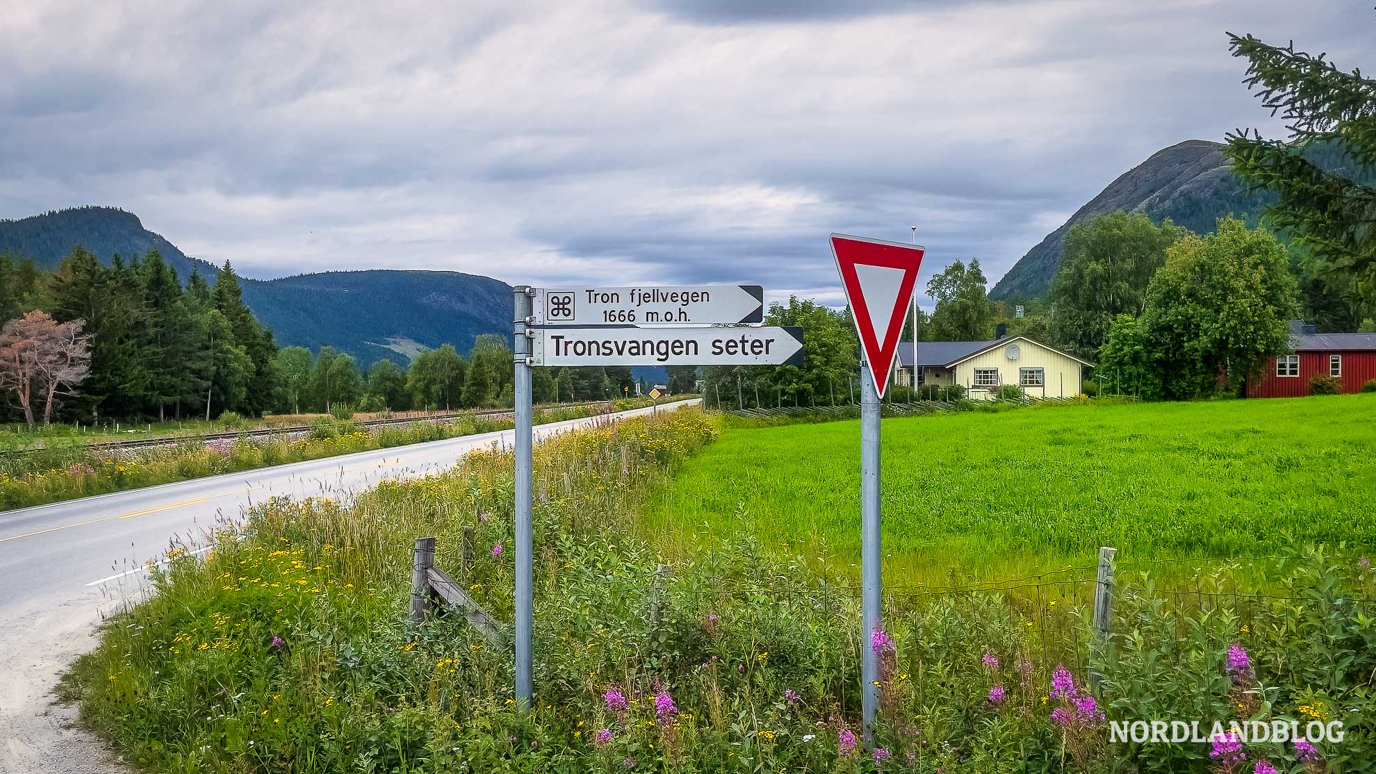 Wegweiser Tronfjellet Norwegen