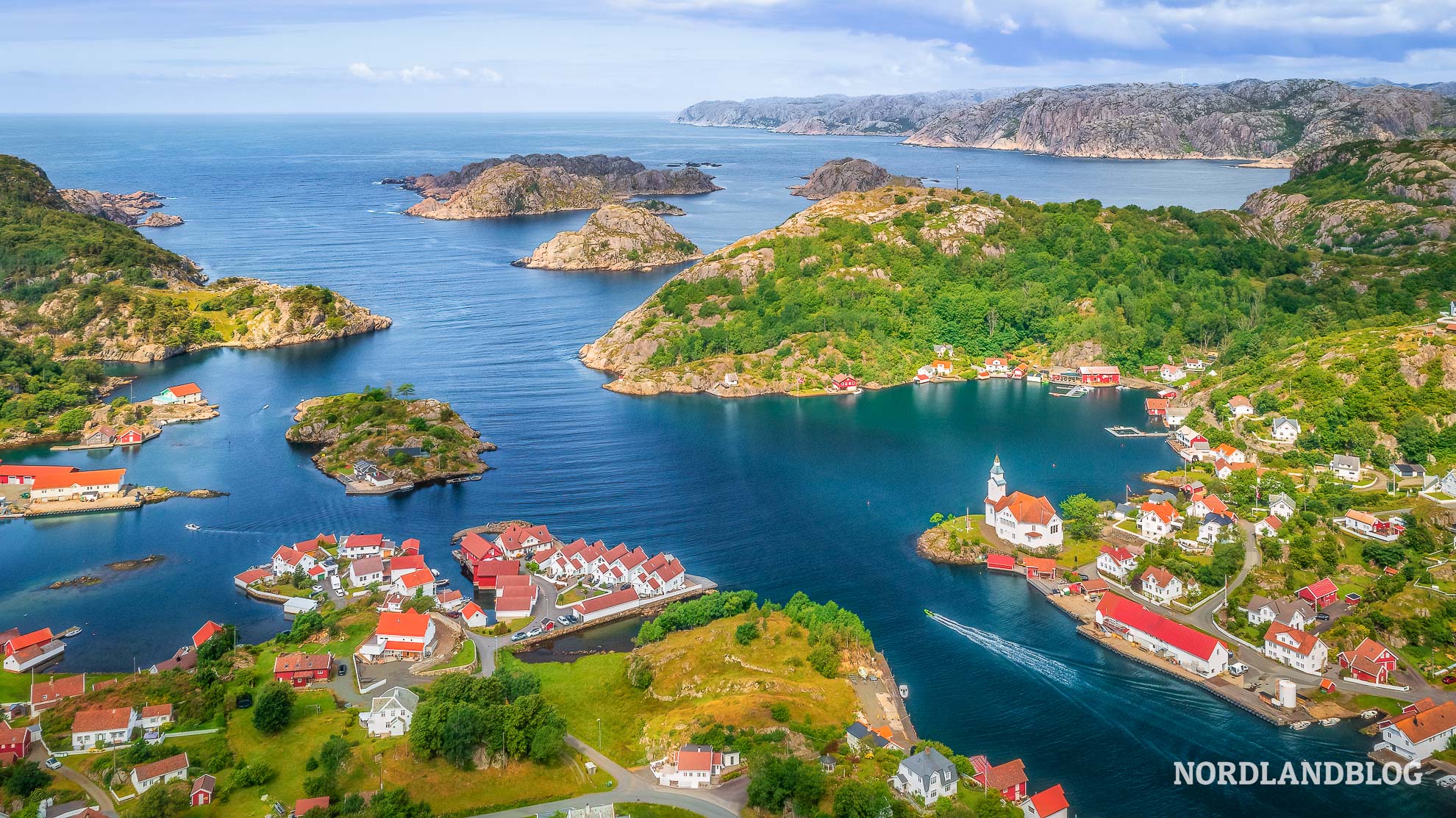 Kirkehamn Hidra Nordsjoevegen Nordseestrasse Nordsee Norwegen