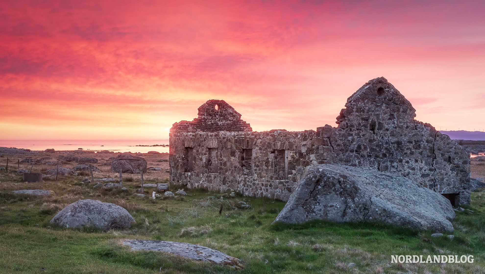 Ruine Insel Lista Nordsjøvegen Norwegen Südküste
