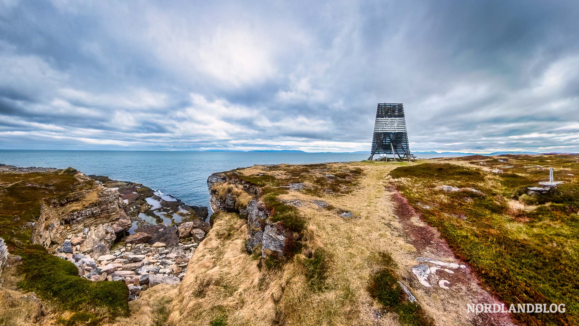 Seemarke Landzunge Insel Ekkeroya Finnmark Nordnorwegen