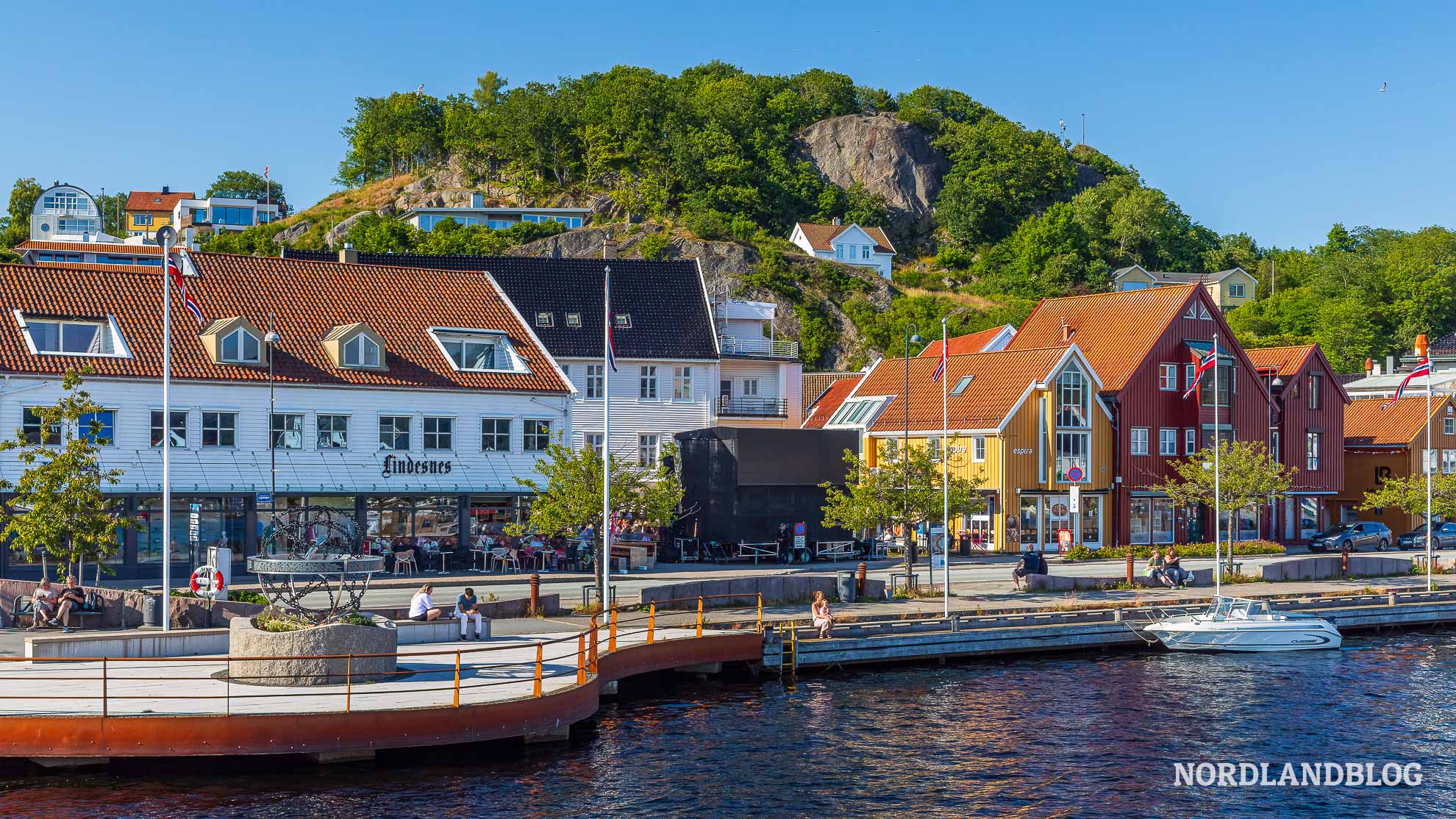 Skyline Mandal Suednorwegen Nordsjoevegen Nordseestrasse Nordsee Norwegen