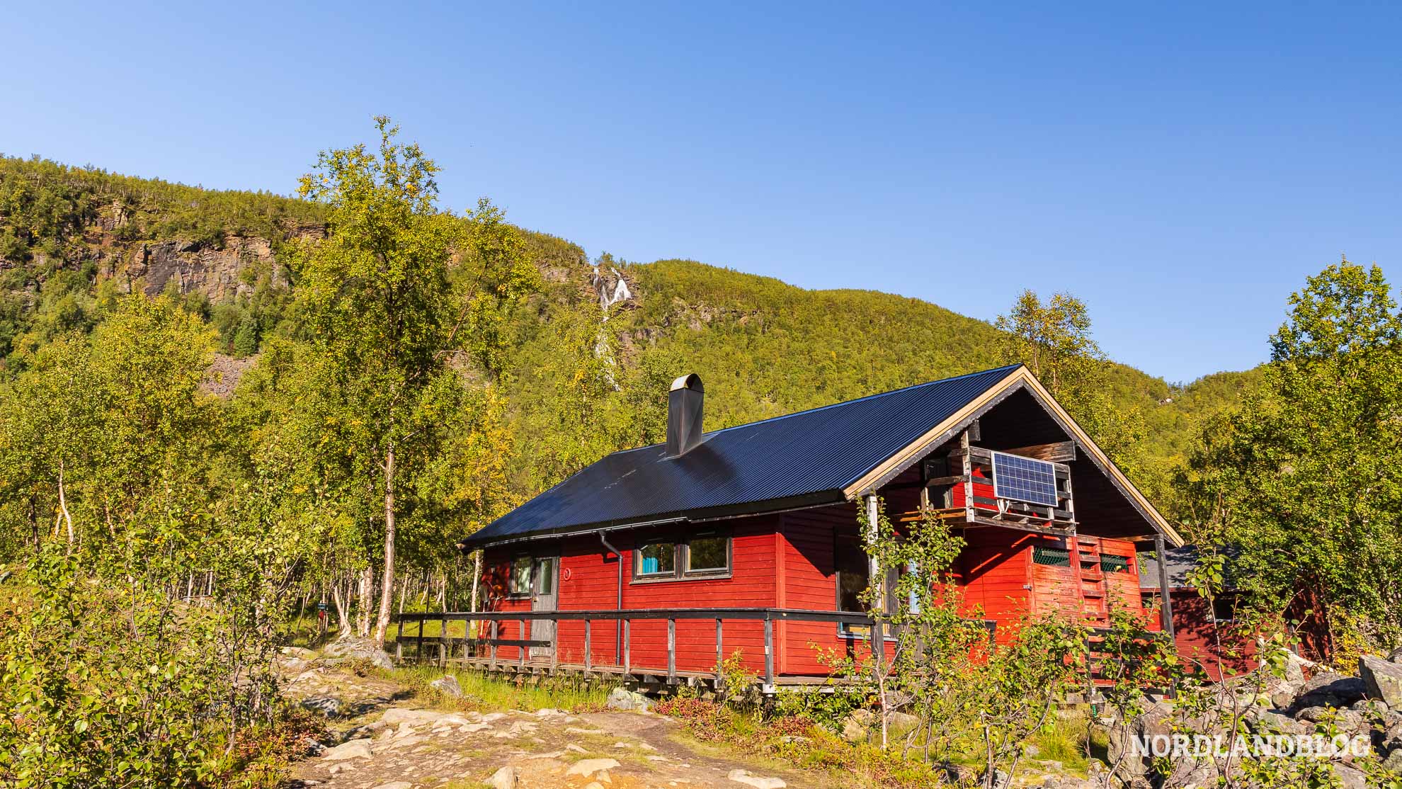 Steindalshytta Lyngenalpen Norwegen Steindalsbreen