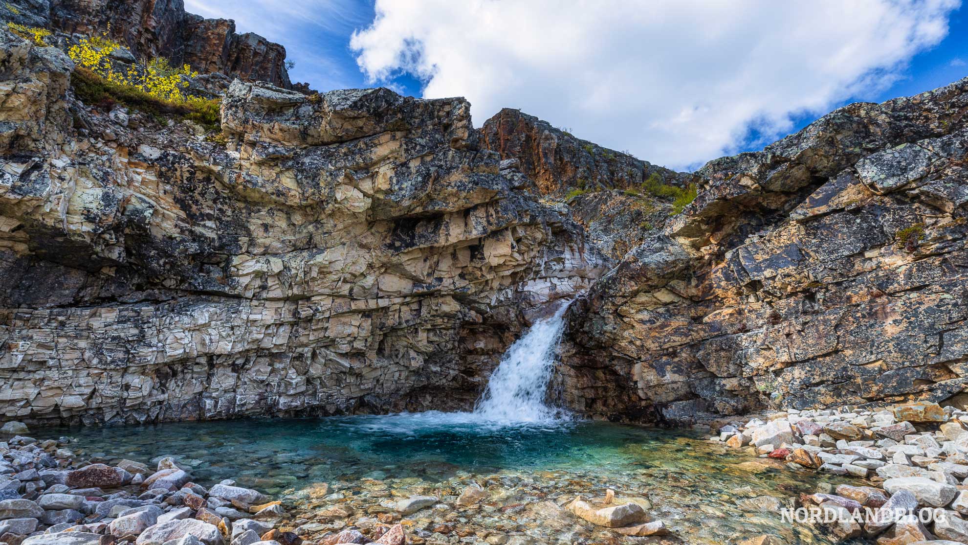 Naturpool Rappafossen Lakselv Finnmark Norwegen