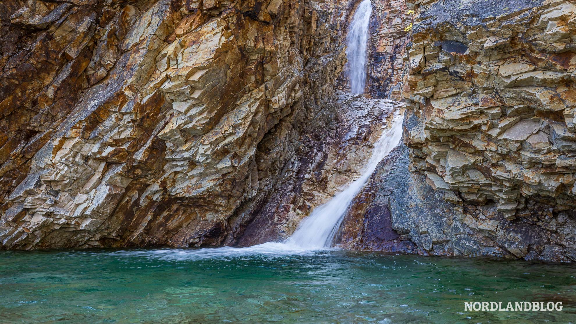 Naturpools Kaskaden Rappafossen Lakselv Finnmark Norwegen