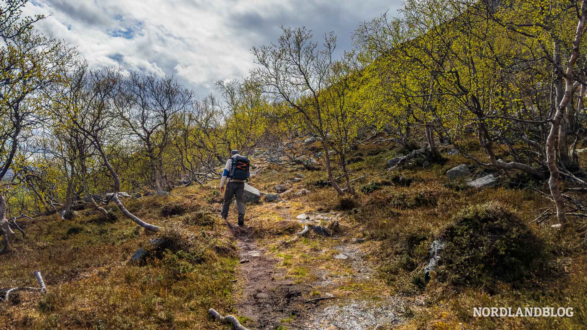 Obere Etappe Wanderung Rappafossen Lakselv Finnmark Norwegen