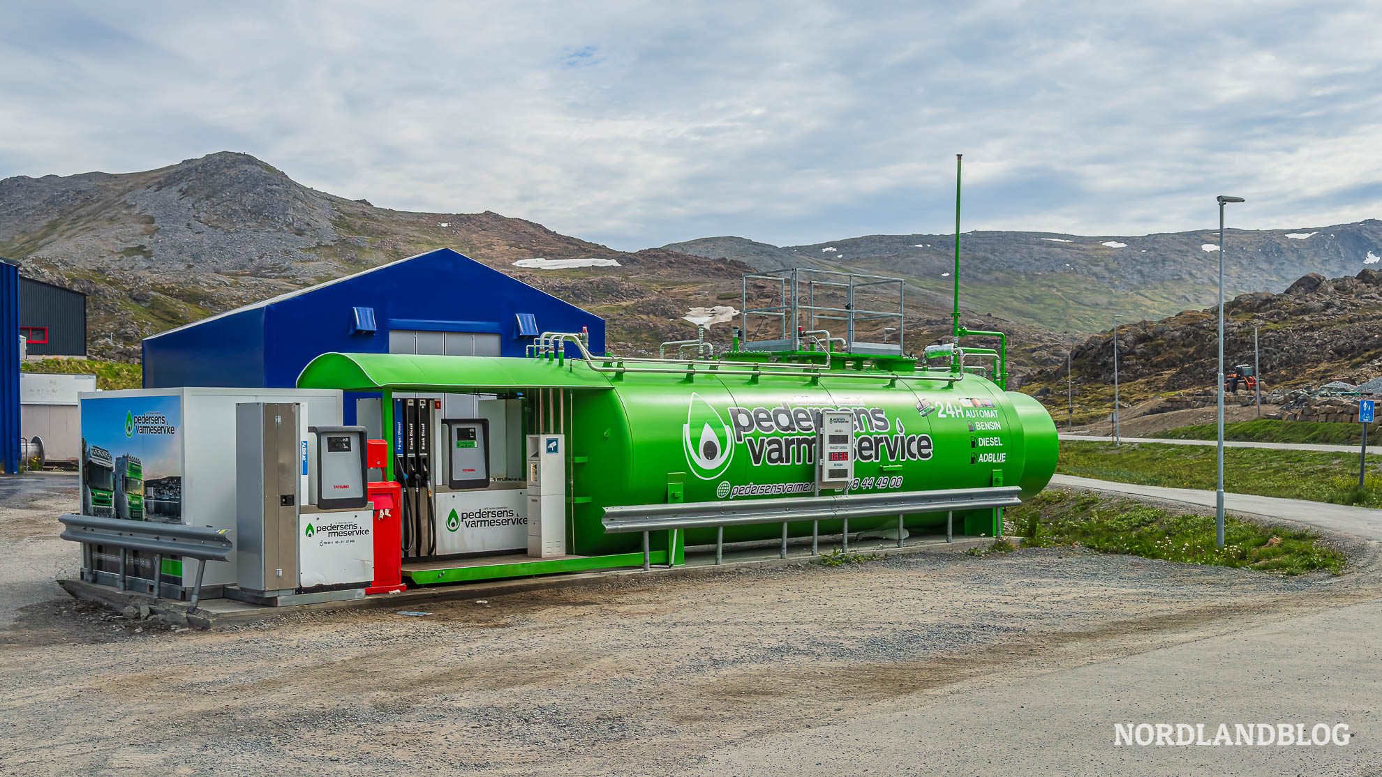 Tankstelle Honningsvag Nordkap Tanken in Norwegen
