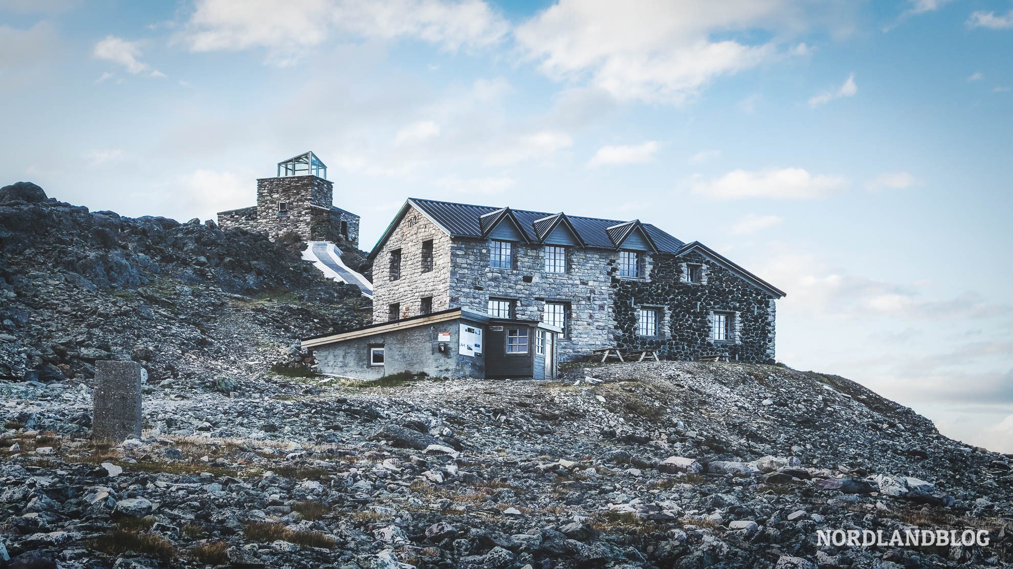Bergstation nach Wiederaufbau Nordlichtobservatorium Haldde Geschichte