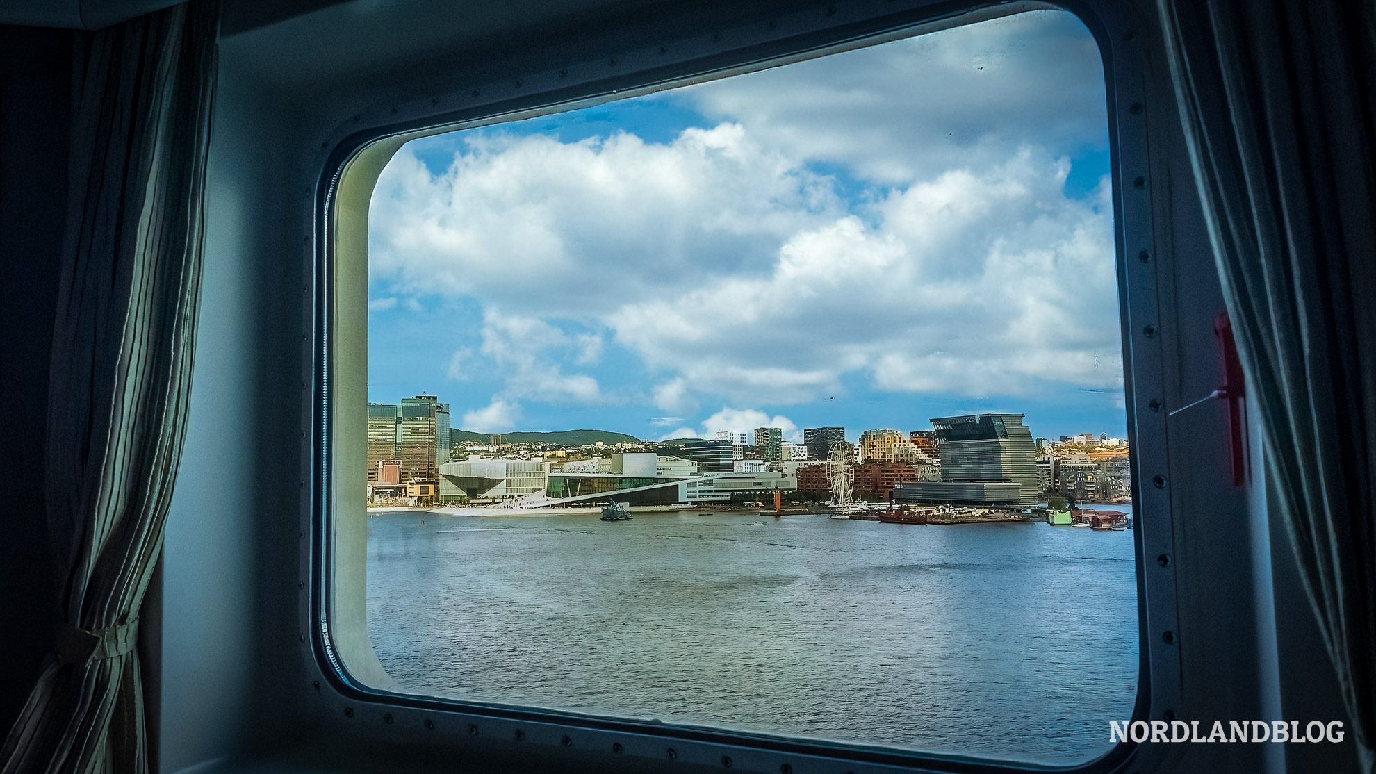 Blick aus dem Kabinenfenster Fähre Oslo Kopenhagen