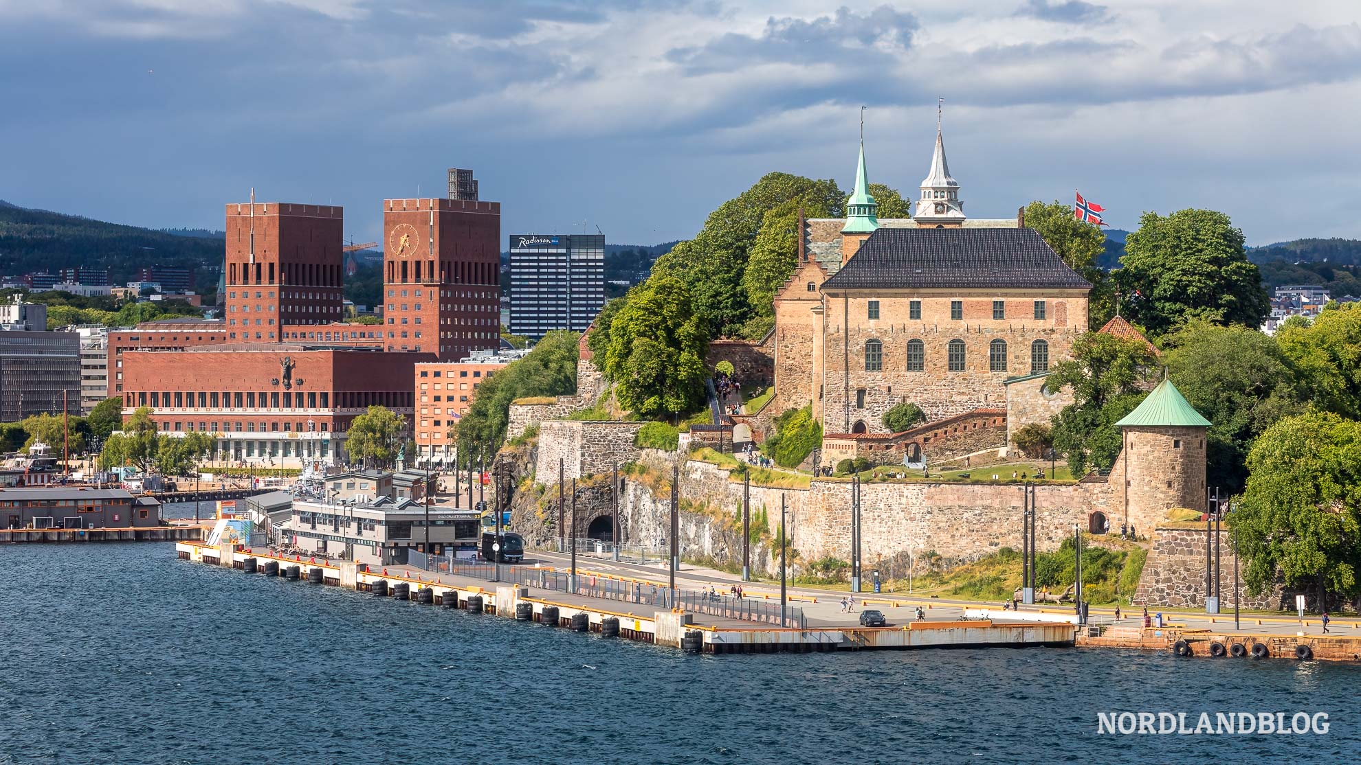 Im Hafen von Oslo, Faehre Kopenhagen Oslo