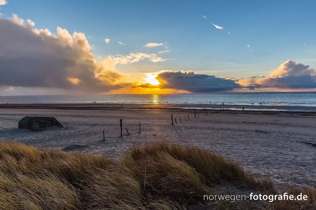 Abend an der Nordsee in Dänemark. Abend an der Nordsee in Dänemark.
